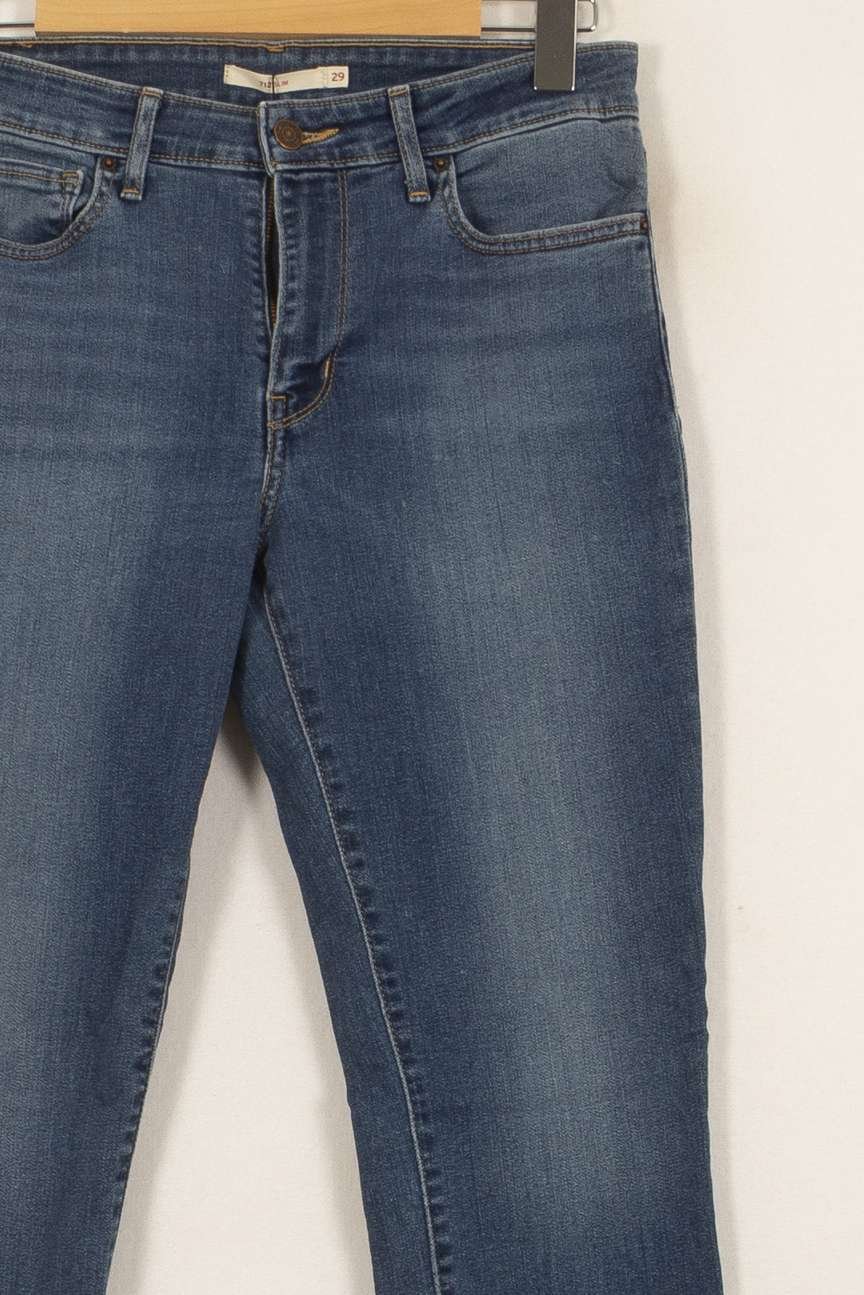 Cropped slim jeans with studs LEVI'S - Seconde main Blue