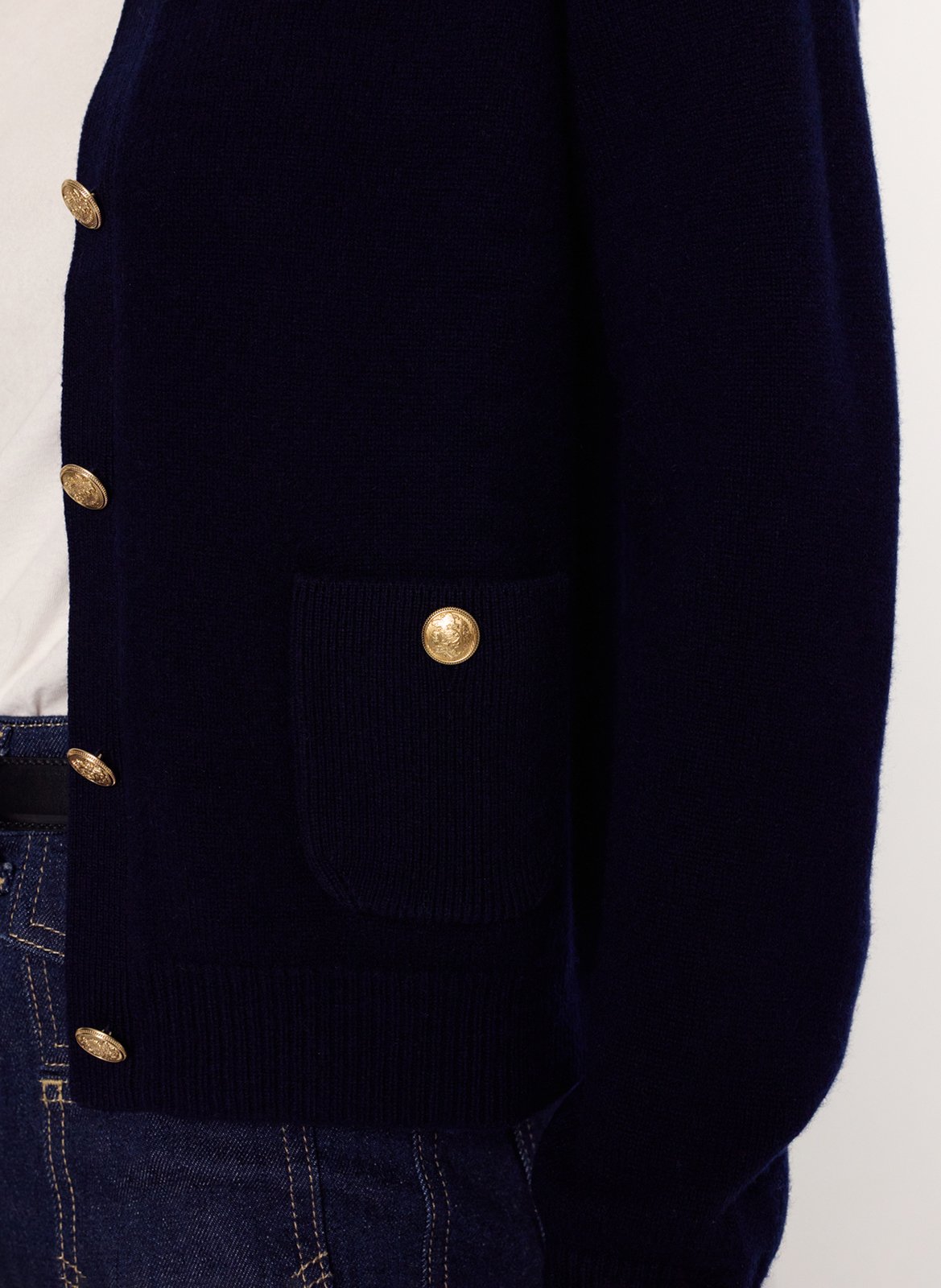 Gilet col rond en laine GERARD DAREL Bleu