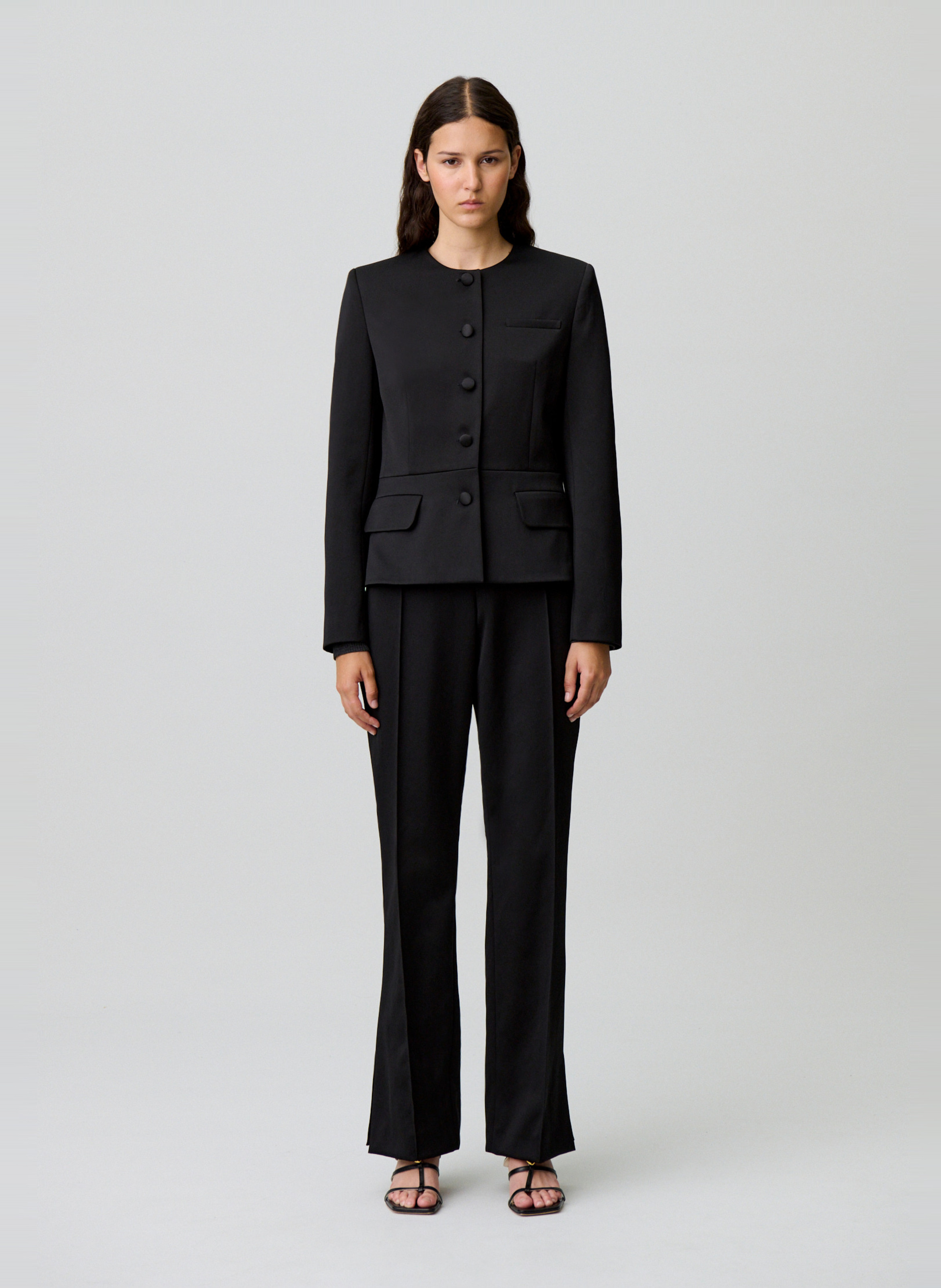 High-waisted carrot-cut trousers CLAUDIE PIERLOT Black