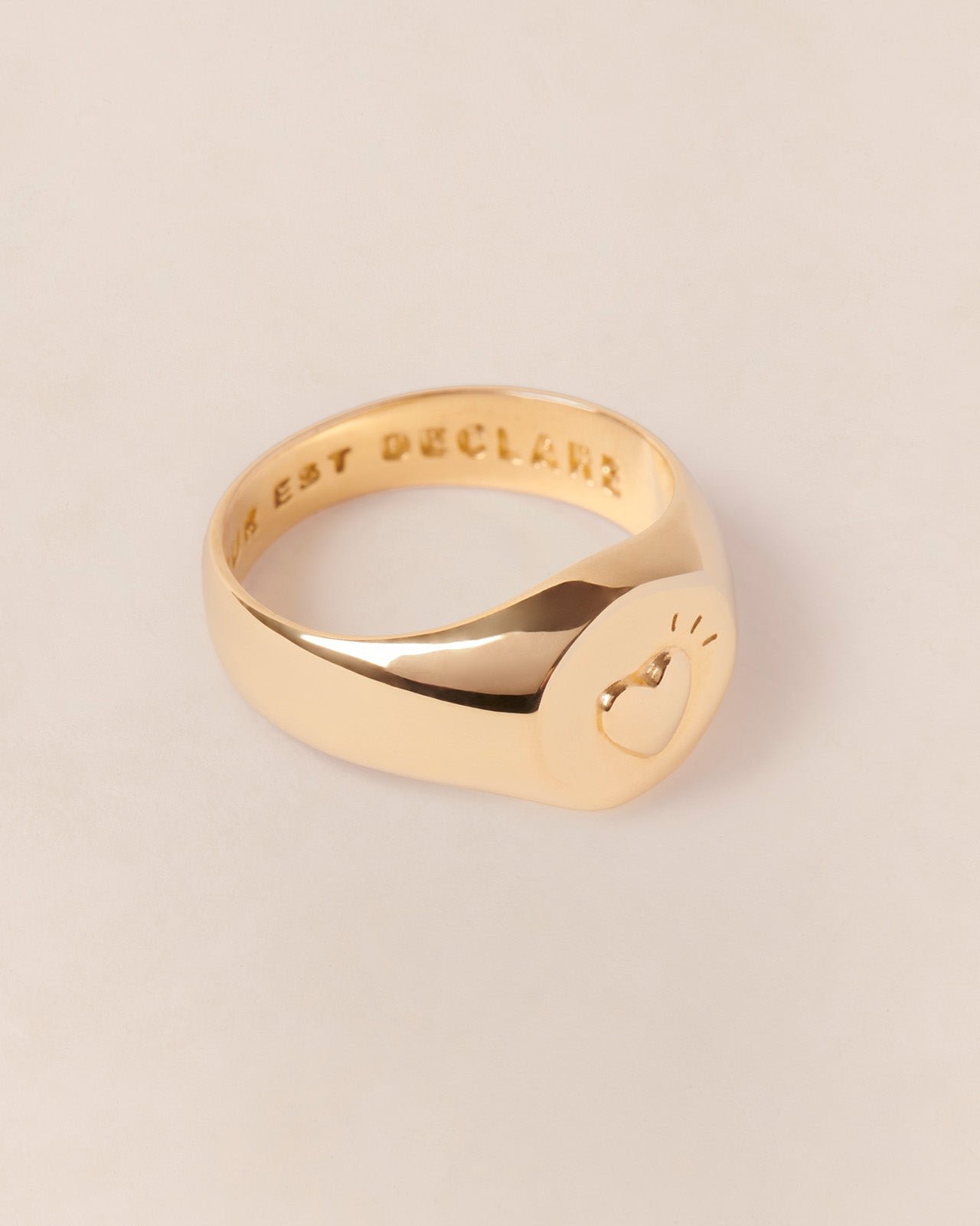 The precious signet ring Charly in gilded silver EMOI EMOI Golden