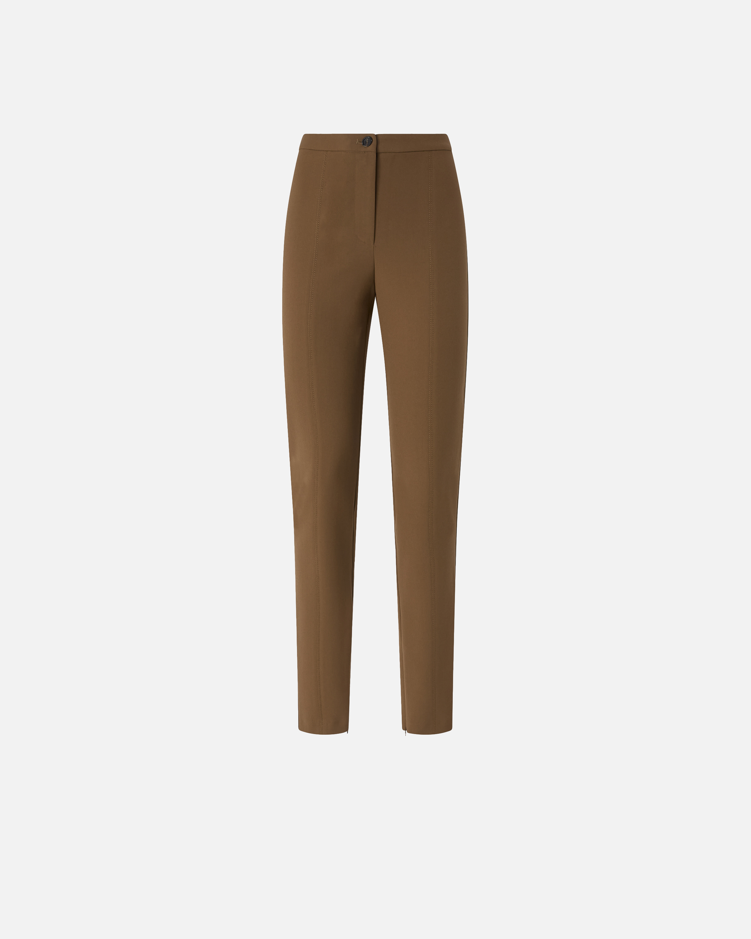 Skinny pants with adjustable leg bottom. PINKO Brown