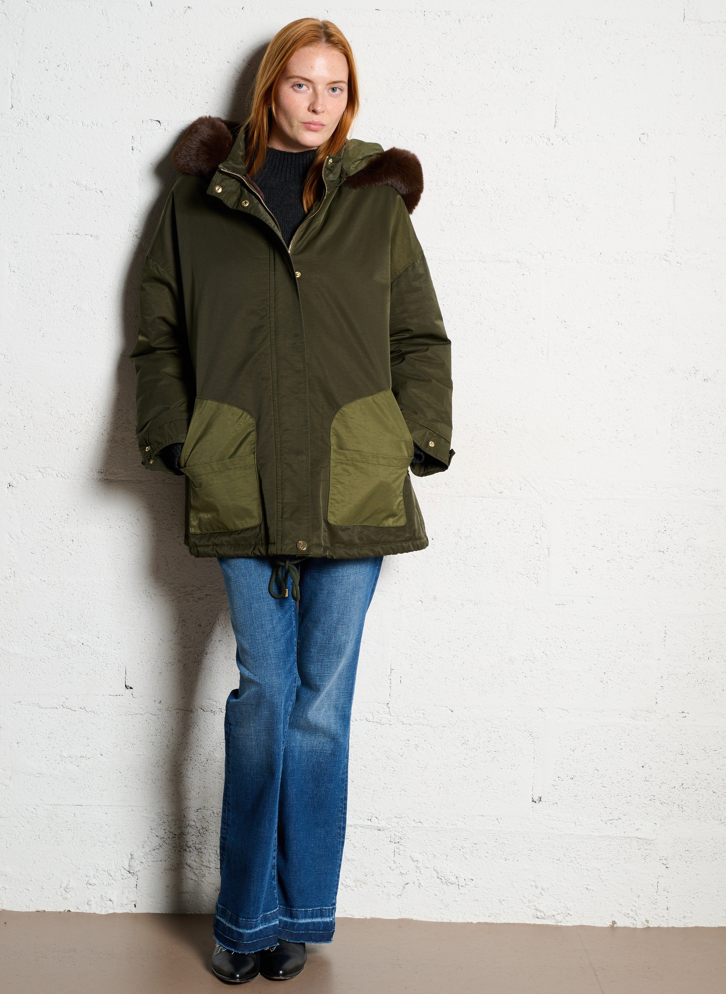 Parka à capuche BERENICE Kaki