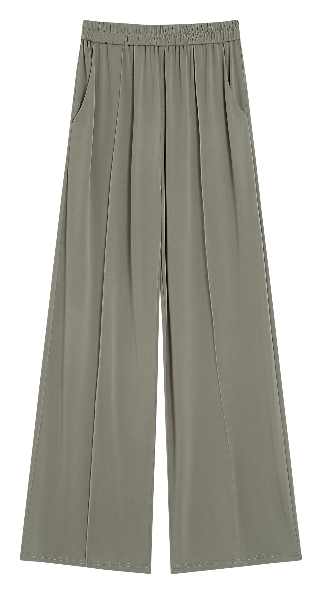 Wide fluid plain trousers GRACE ET MILA Green