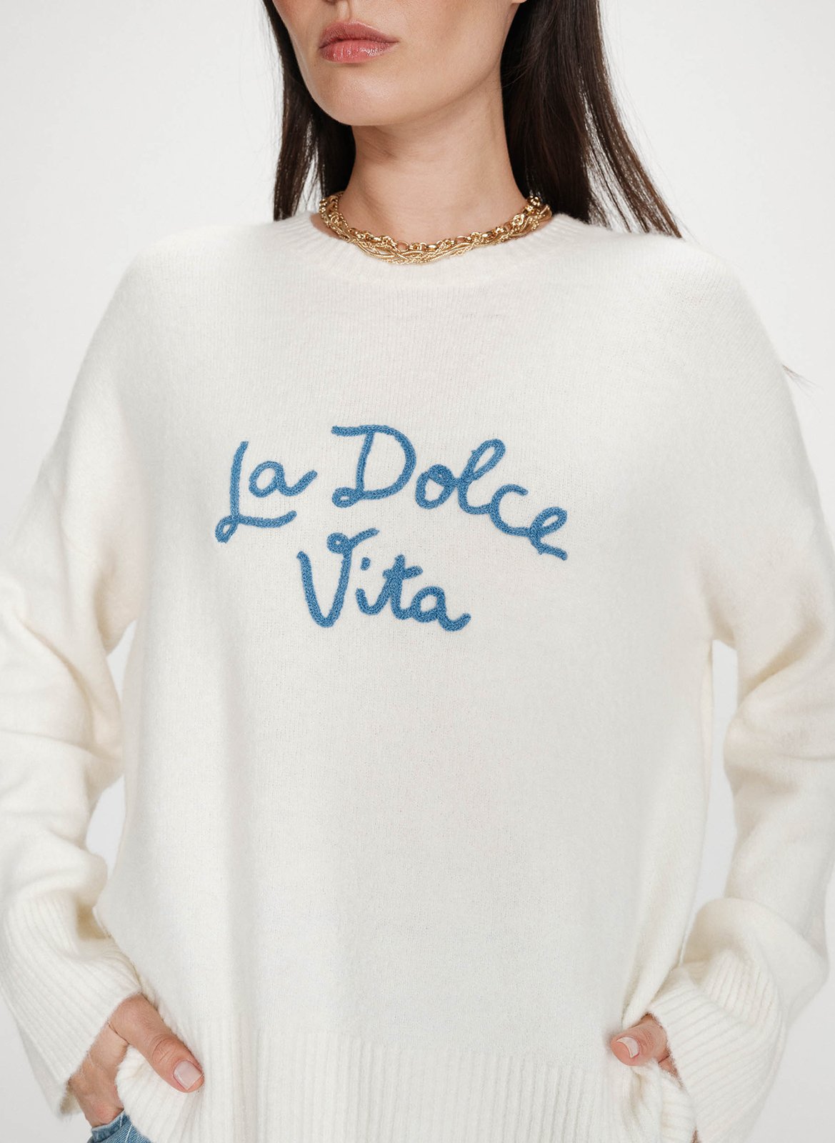 High-neck sweater GRACE ET MILA Blue