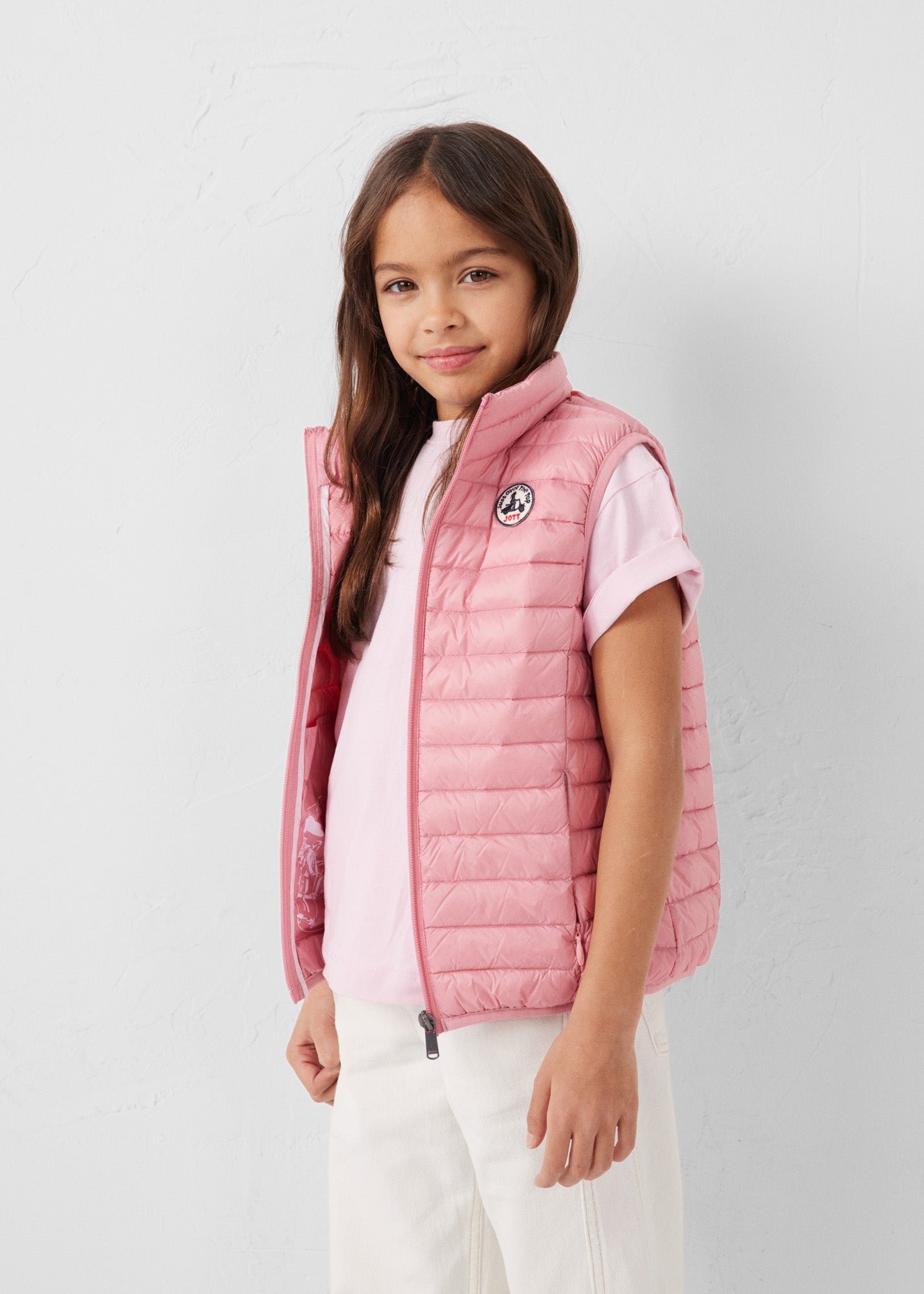 Zoe children's sleeveless puffer jacket JOTT Pink