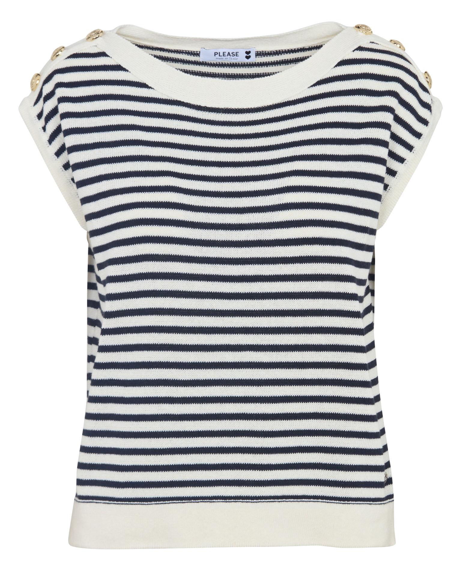 Cotton-mix oversized sweater PLEASE Blue