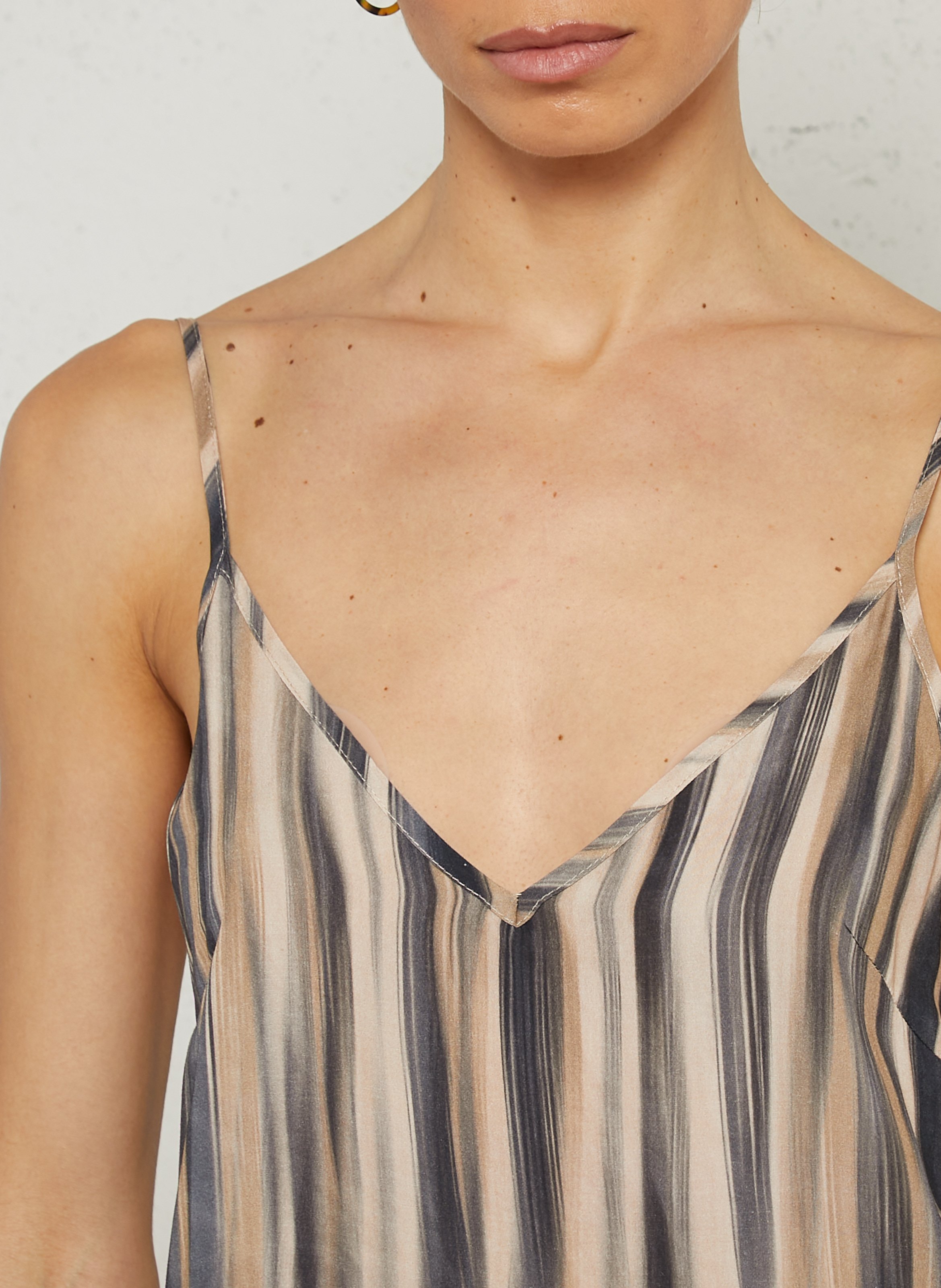 Halflange jurk met kraag PLEASE Beige