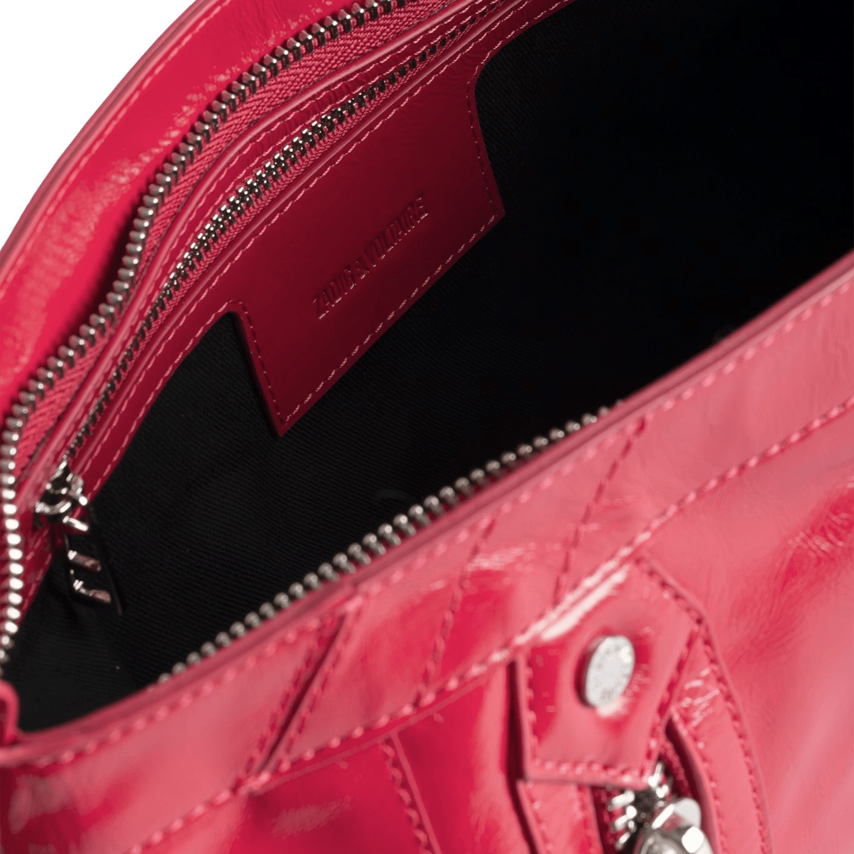 Lakleren schoudertas Roze