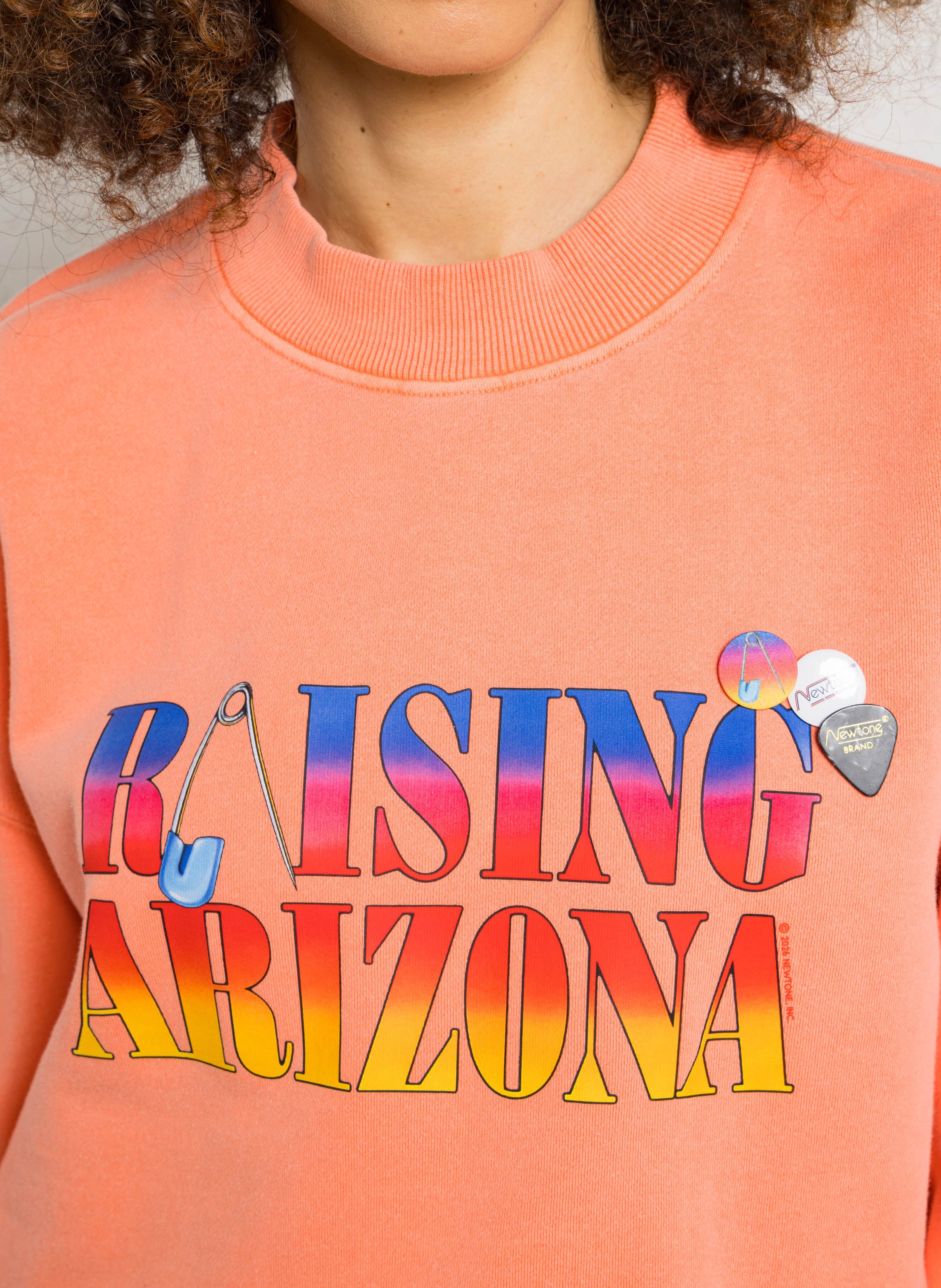 Oversize-Sweatshirt aus Baumwolle NEWTONE Rosa