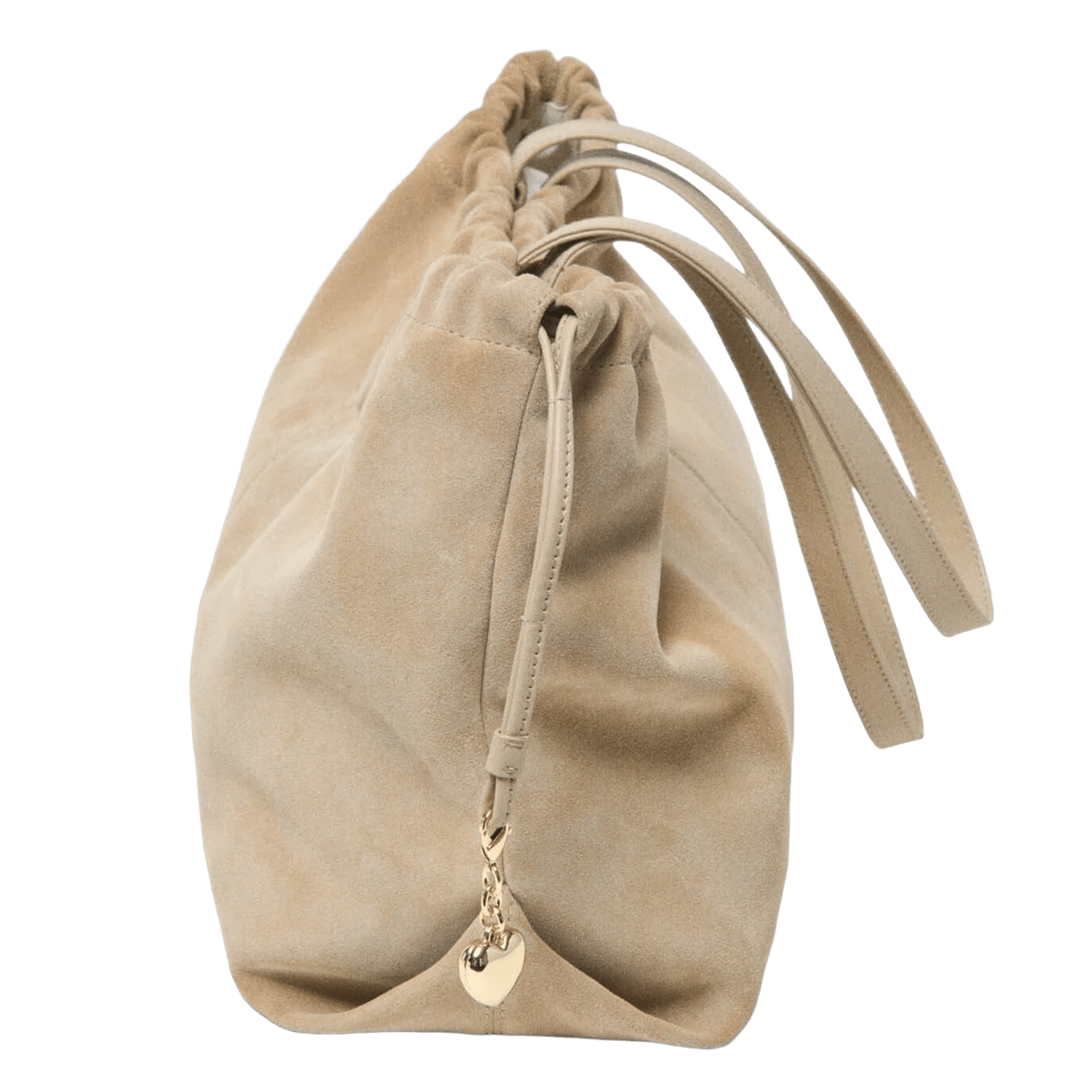 Buideltas van getextureerd leer met veters MAJE Bruin