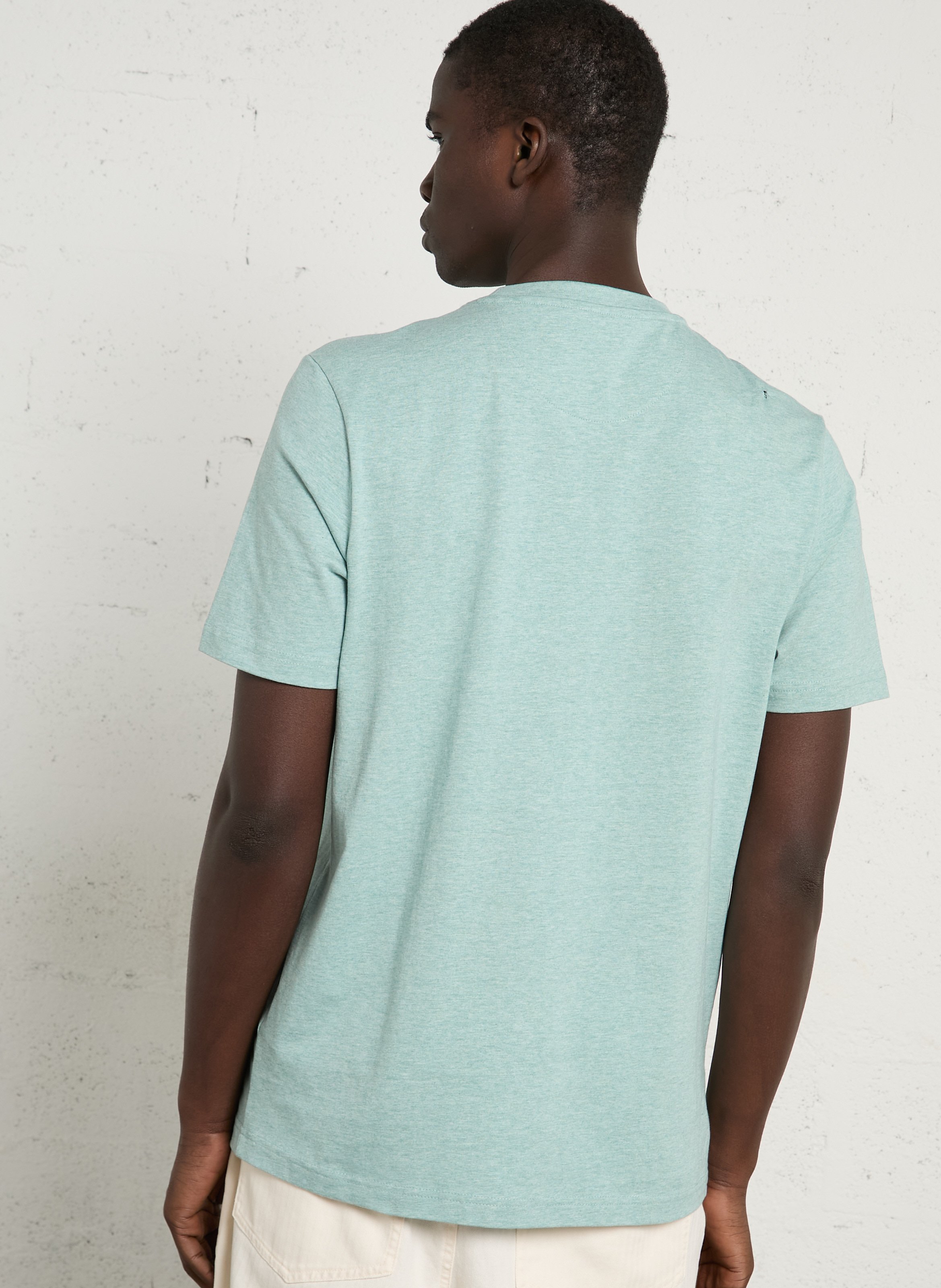 T-shirt van biokatoen met ronde hals FARAH Groen