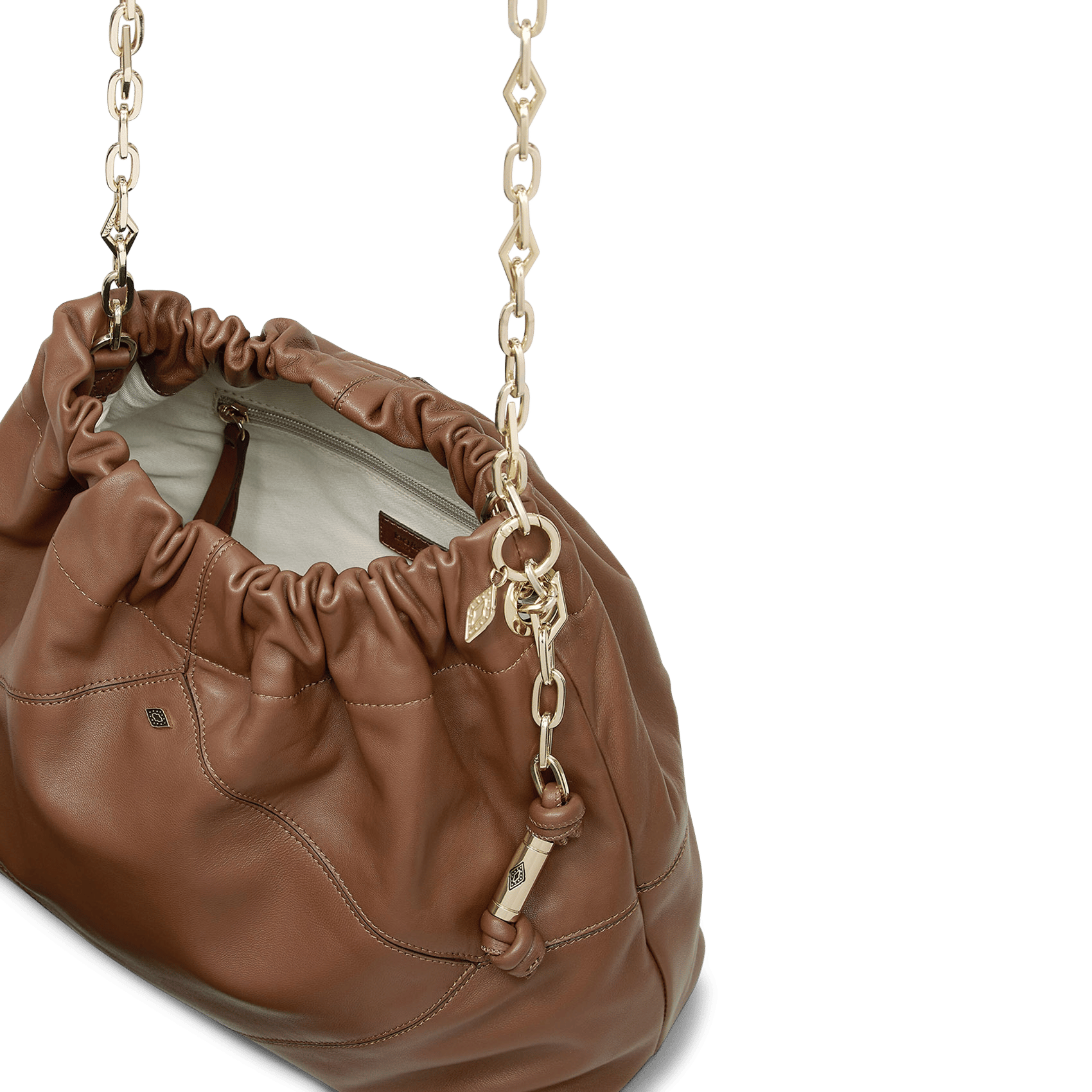 Grote leren shopper Quadrille BA&SH Bruin