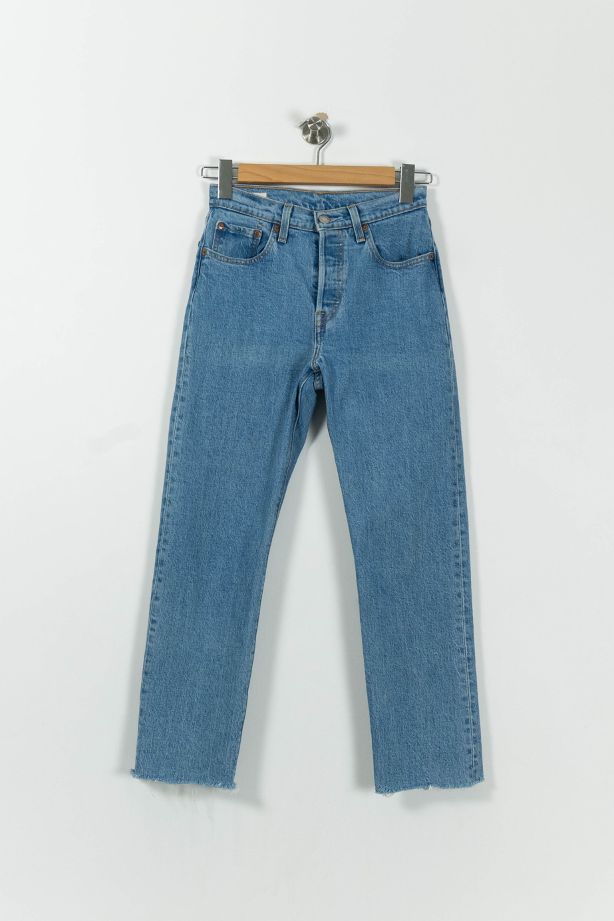Cropped slim jeans with studs LEVI'S - Seconde main Blue