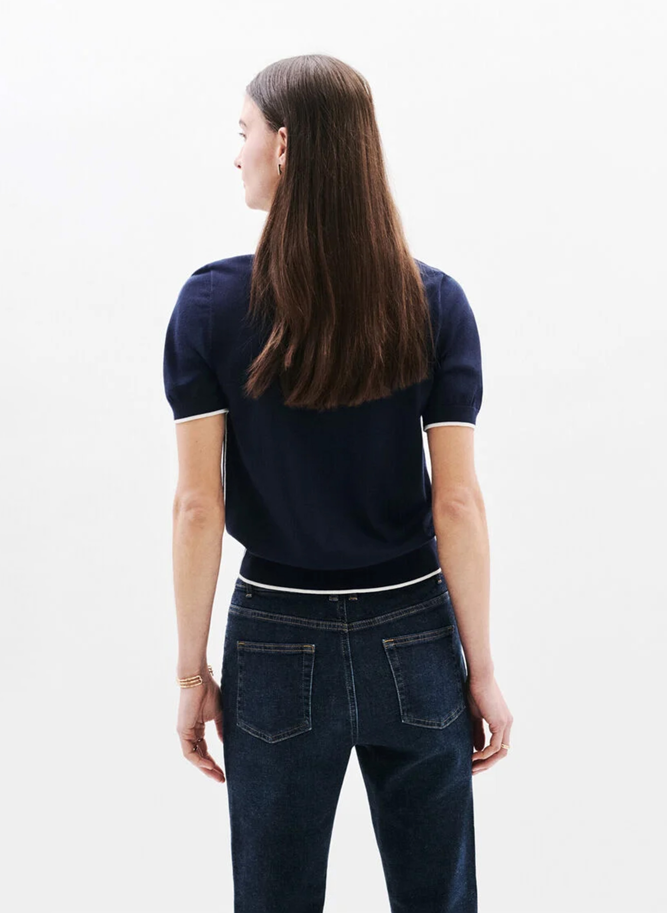 Gerader Pullover mit klassischem Kragen CAROLL Blau