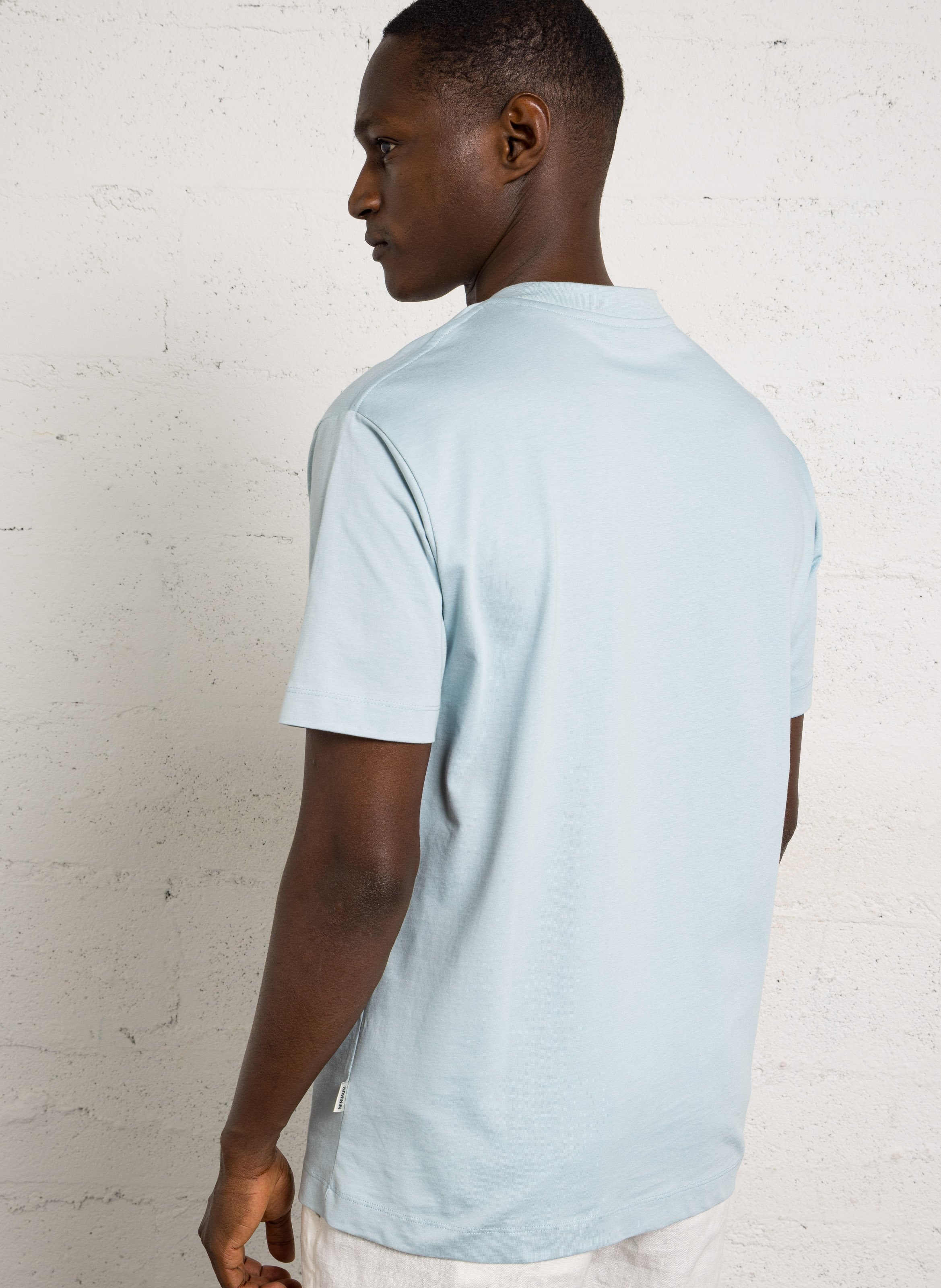 Tee-shirt oversize col rond en coton biologique MINIMUM Bleu