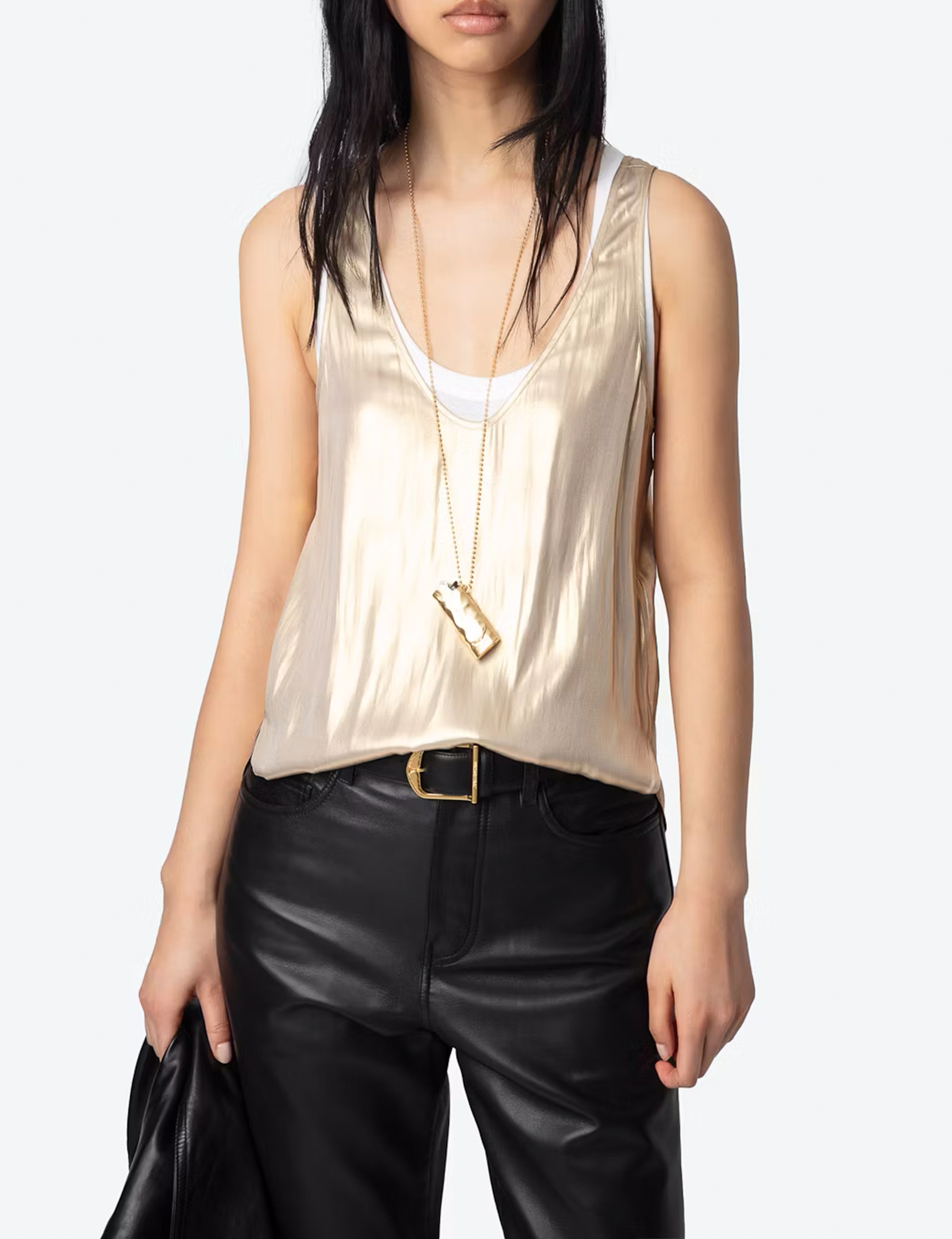 Bedrucktes Viskose-Top ZADIG&VOLTAIRE Gelb