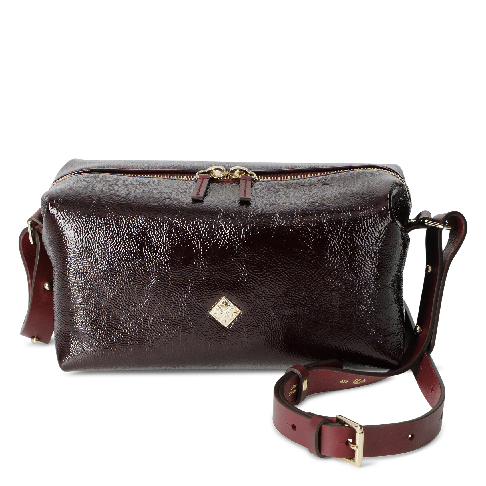 Sac porté bandoulière ou épaule en cuir HERBERT FRERE SOEUR Prune