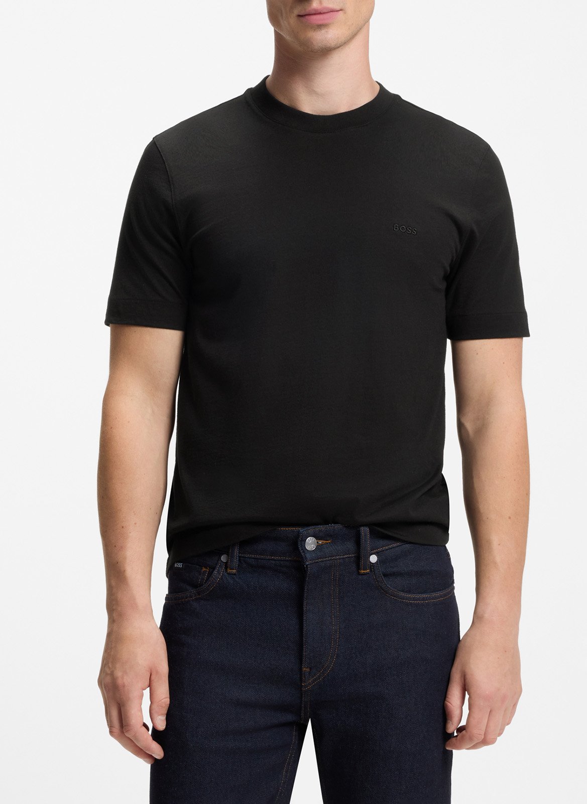 Tee-shirt col rond en coton BOSS