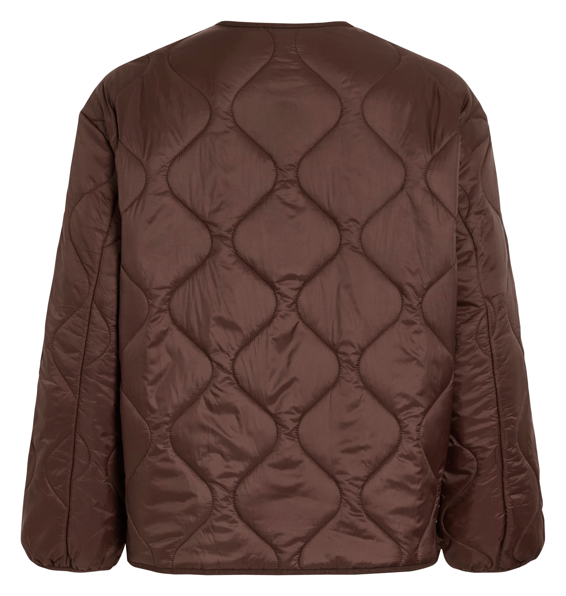 Quilted round neck jacket VILA Brown