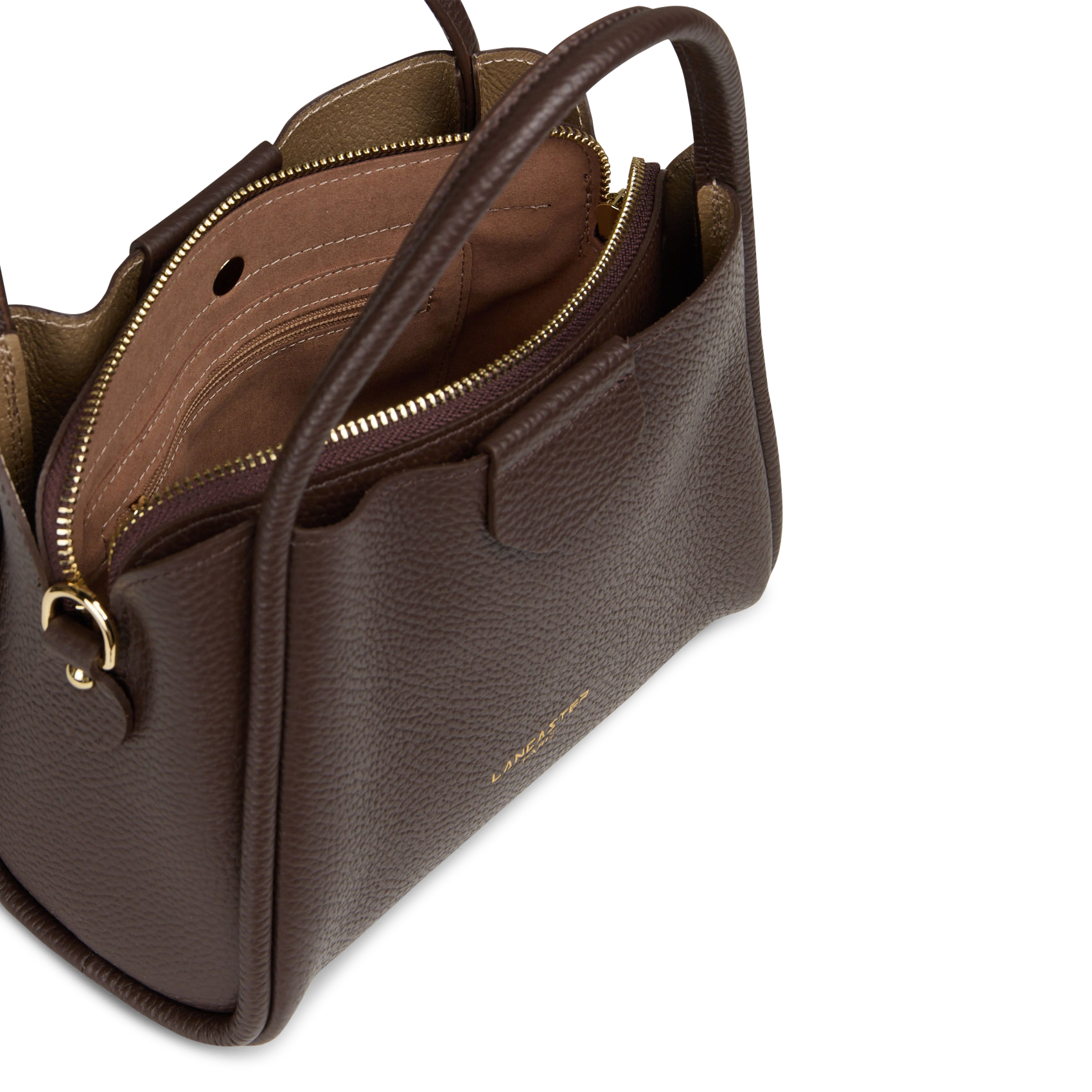 Sac à main en cuir LANCASTER PARIS Marron