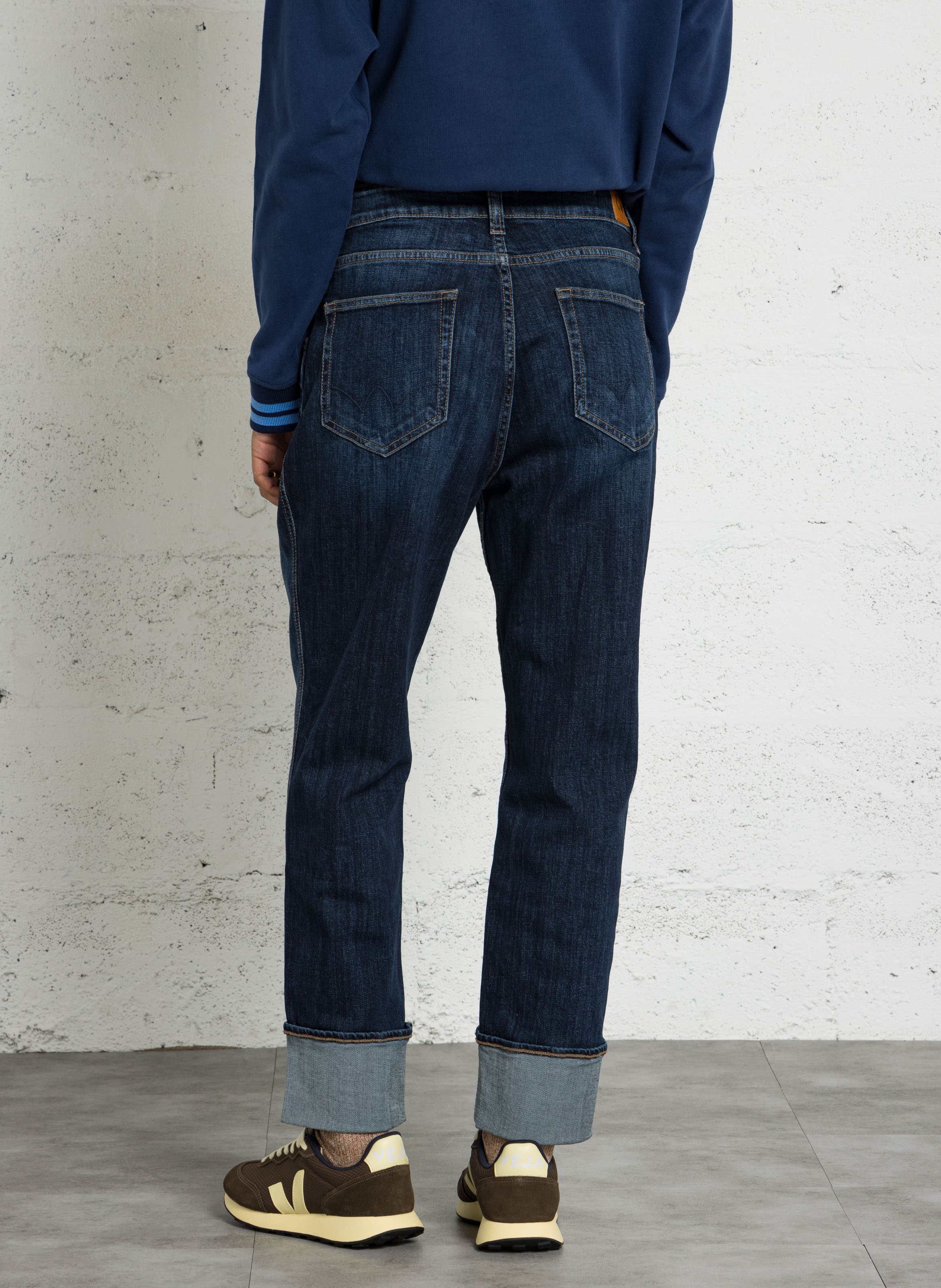 Straight Cut Jeans aus Baumwoll-Mix LE TEMPS DES CERISES Blau