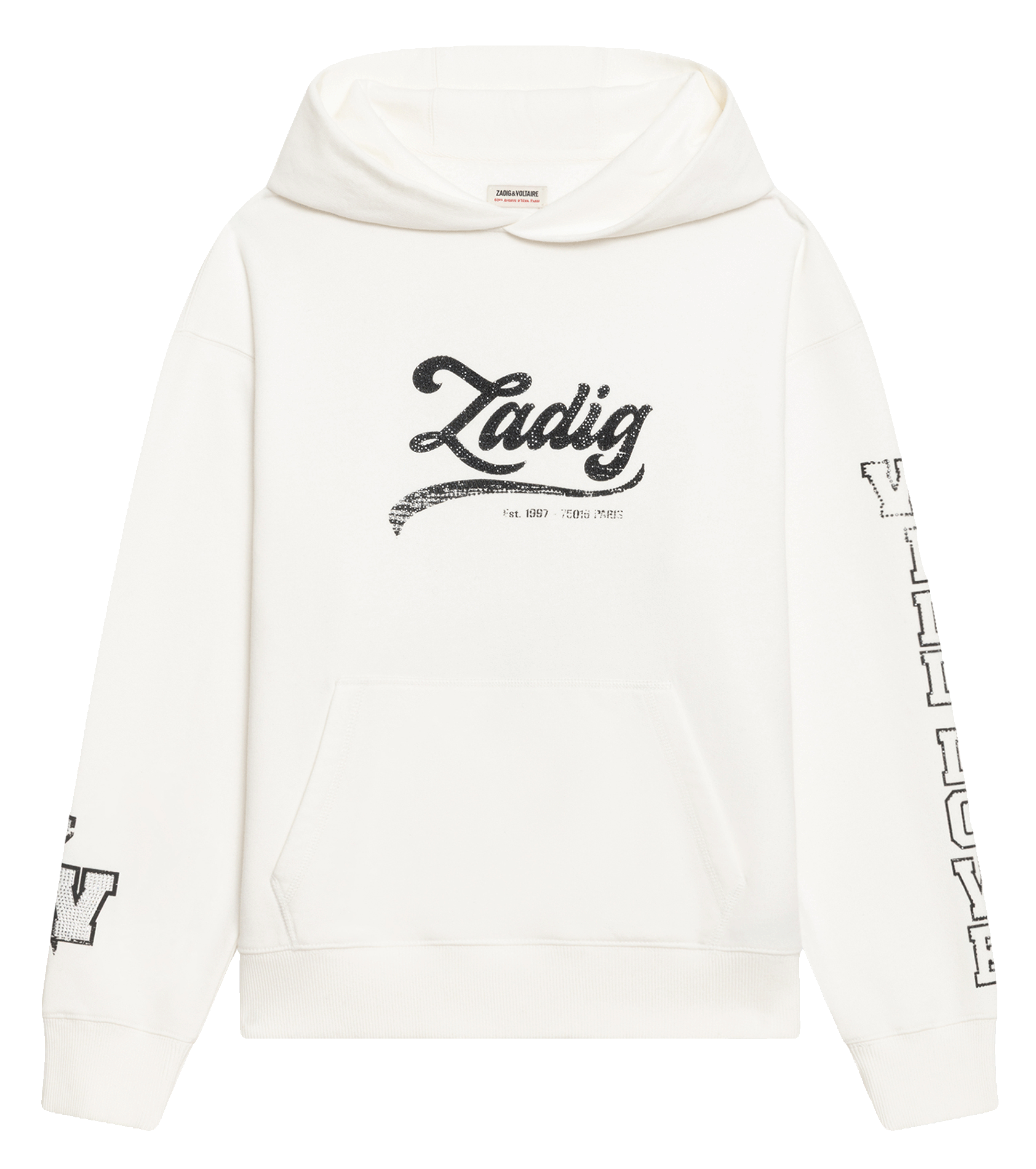 Straight-cut cotton hoodie ZADIG&VOLTAIRE White