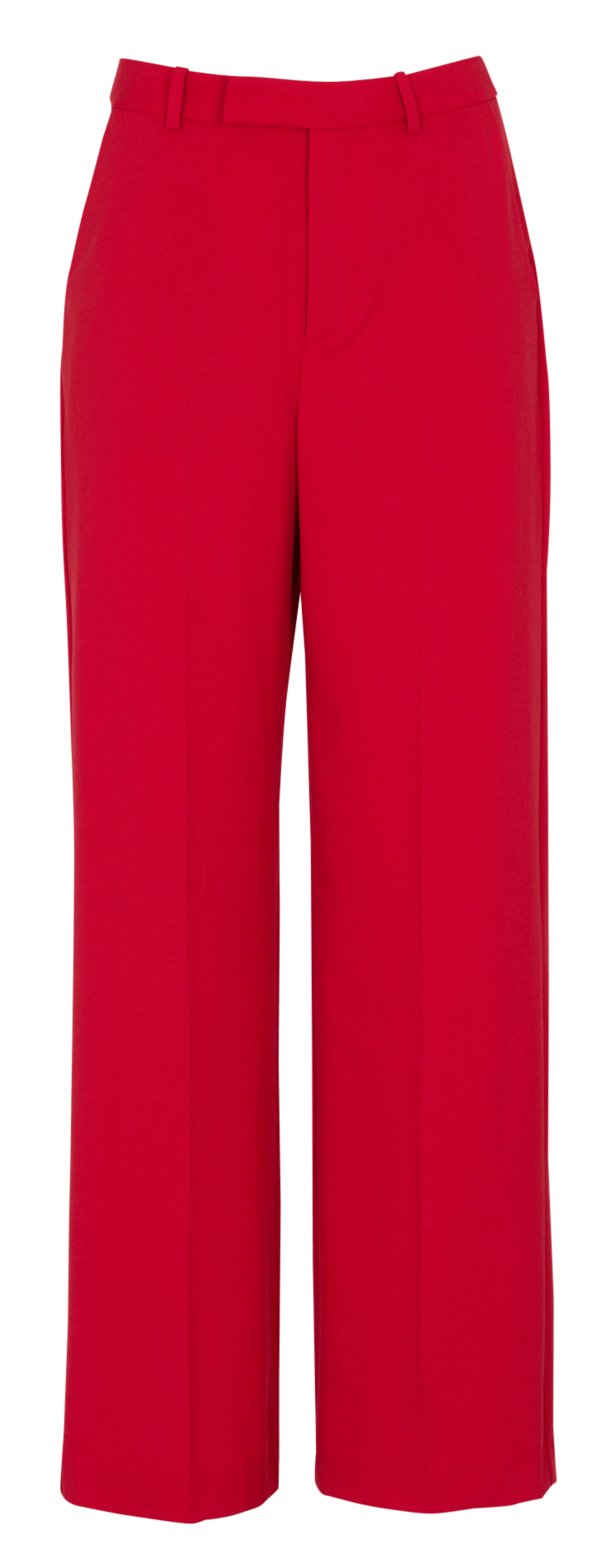 Pantalon de tailleur droit uni IKKS Rouge