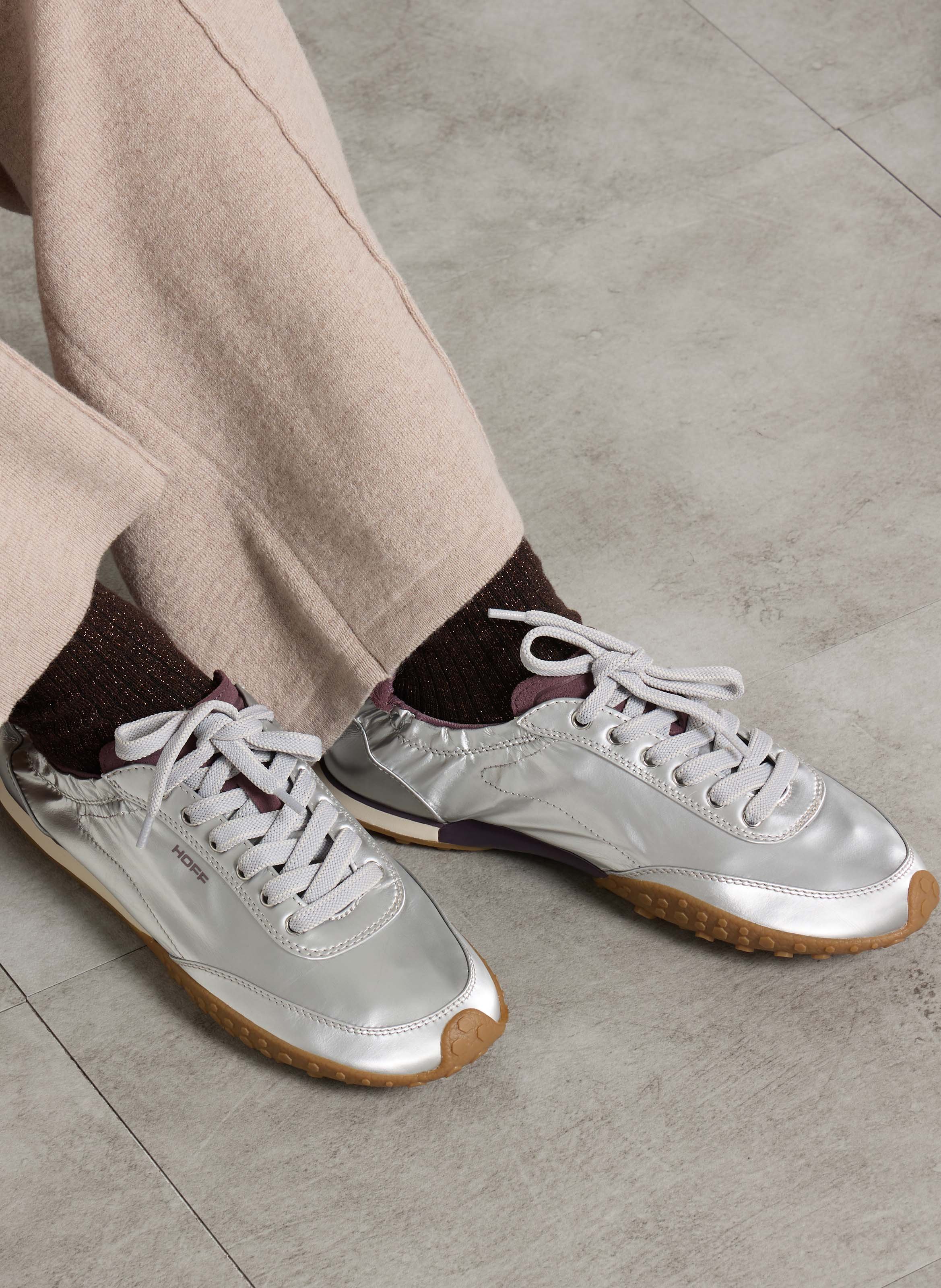 Baskets style ballerines à lacets HOFF Argent