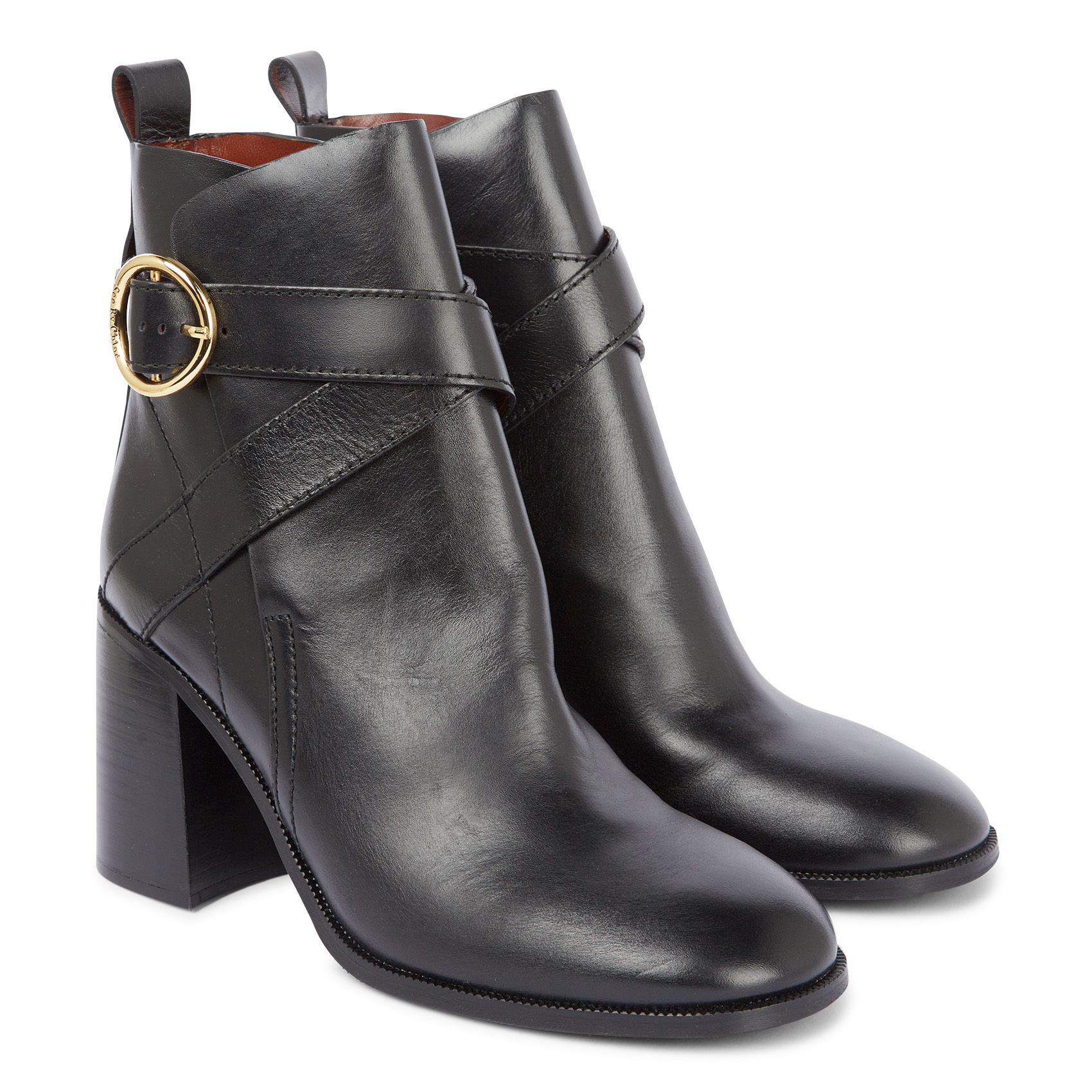 Heeled leather boots SEE BY CHLOE Black