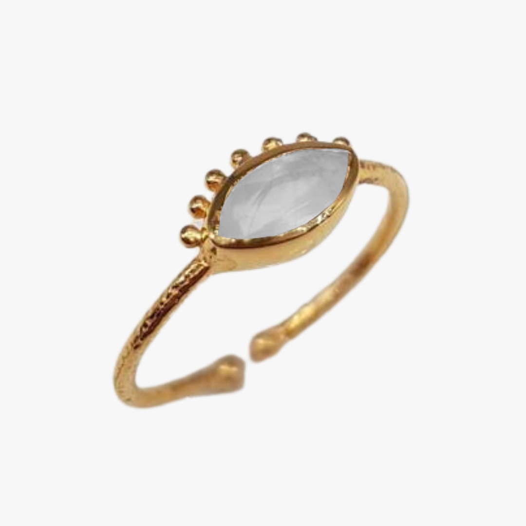 Moonstone ring GINANDGER Blue