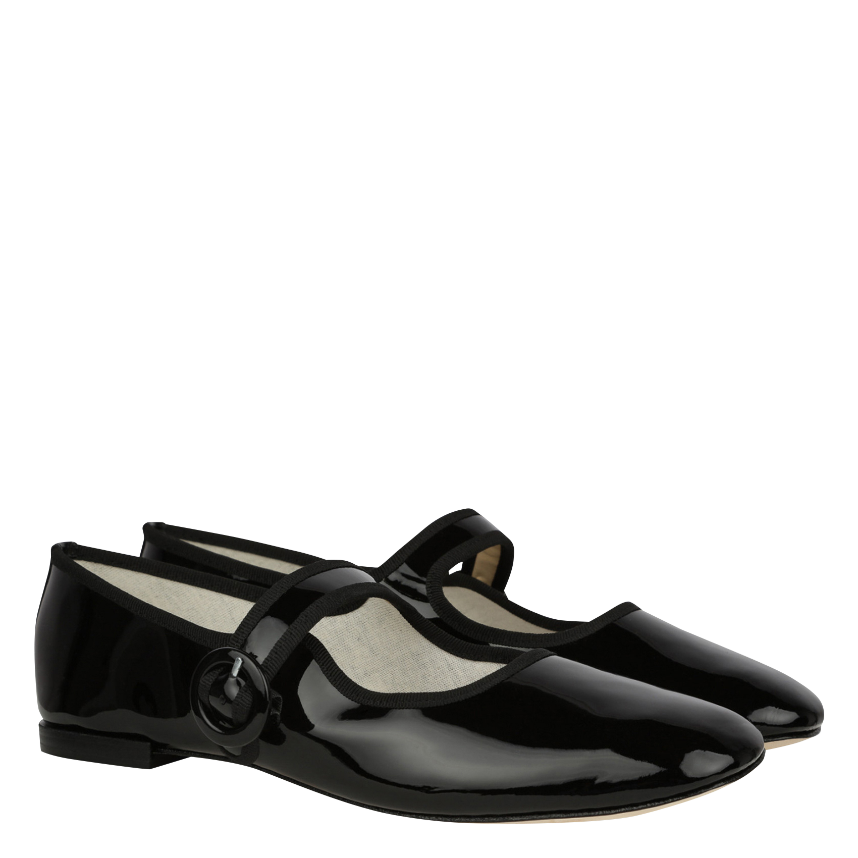 Babies en cuir vernis Noir