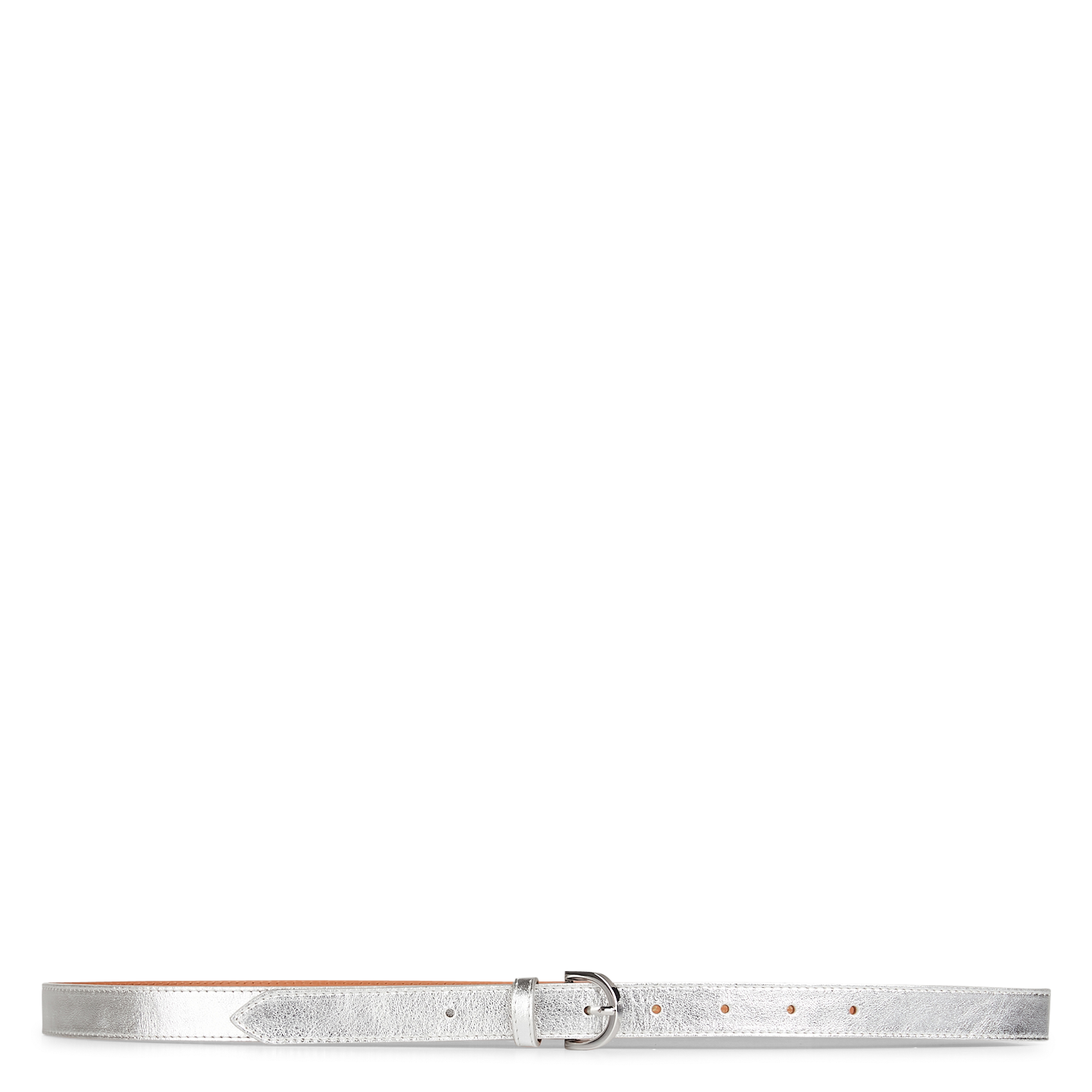 Skinny leather belt SAISON 1865 Silver