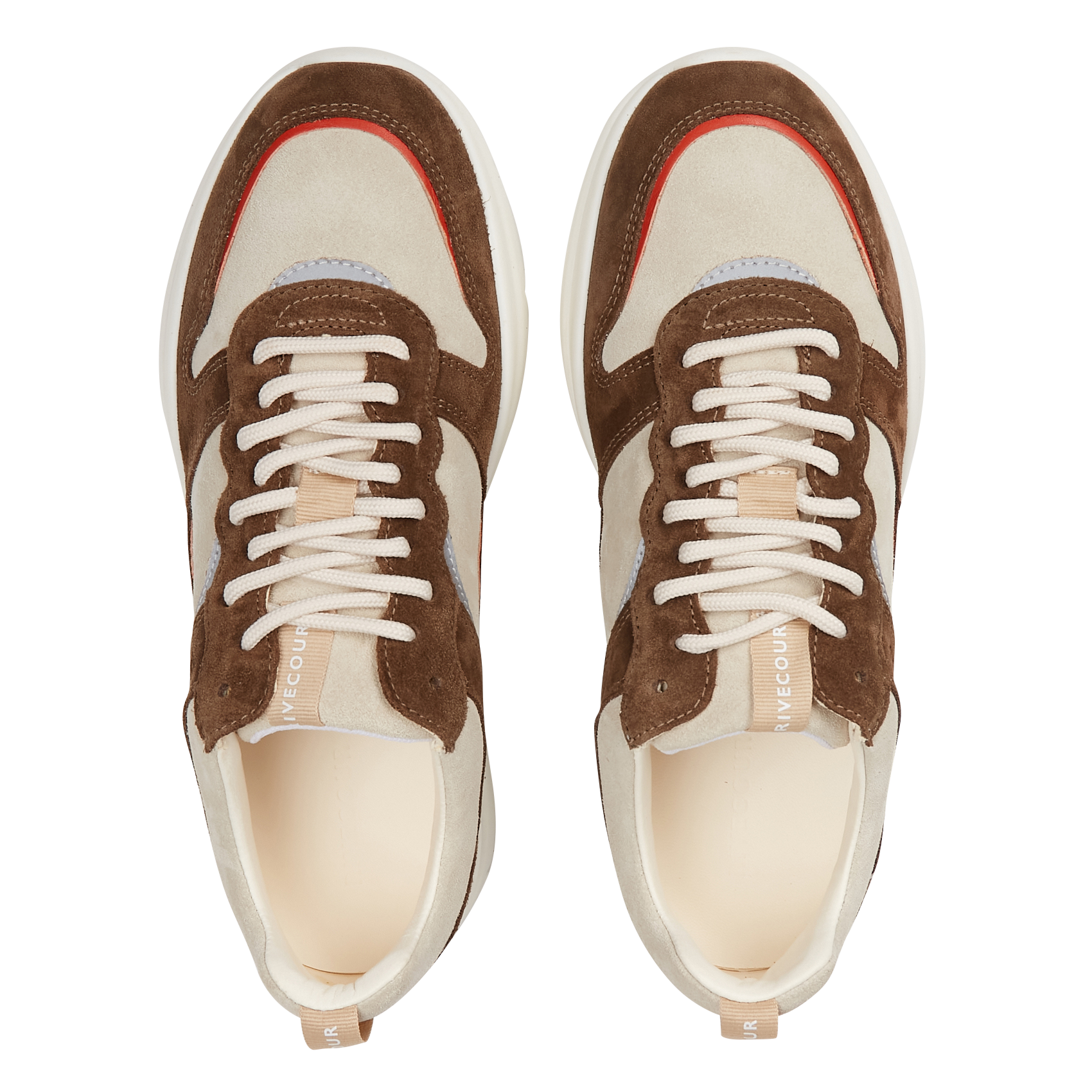 Baskets basses en cuir RIVECOUR Marron