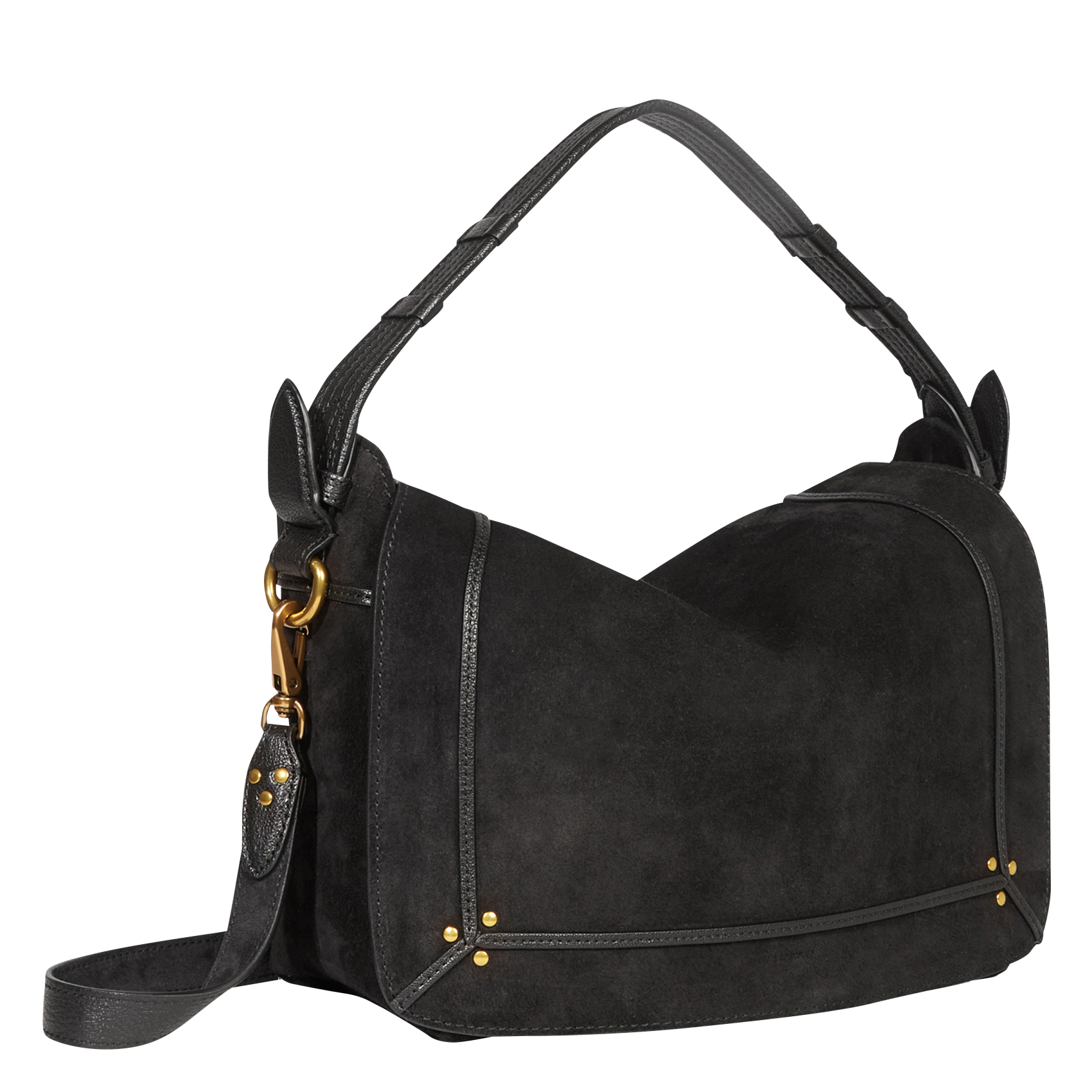 Suede messenger bag JEROME DREYFUSS Black