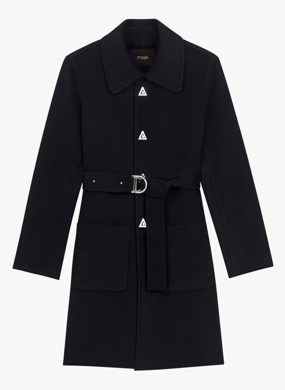 Black Alpaca wool coat