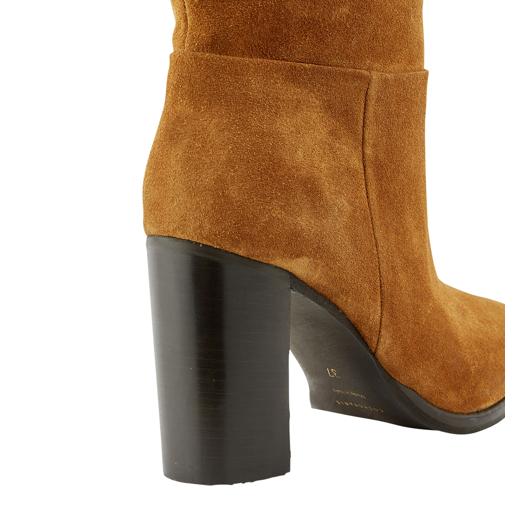 Heeled suede boots COSMOPARIS Brown