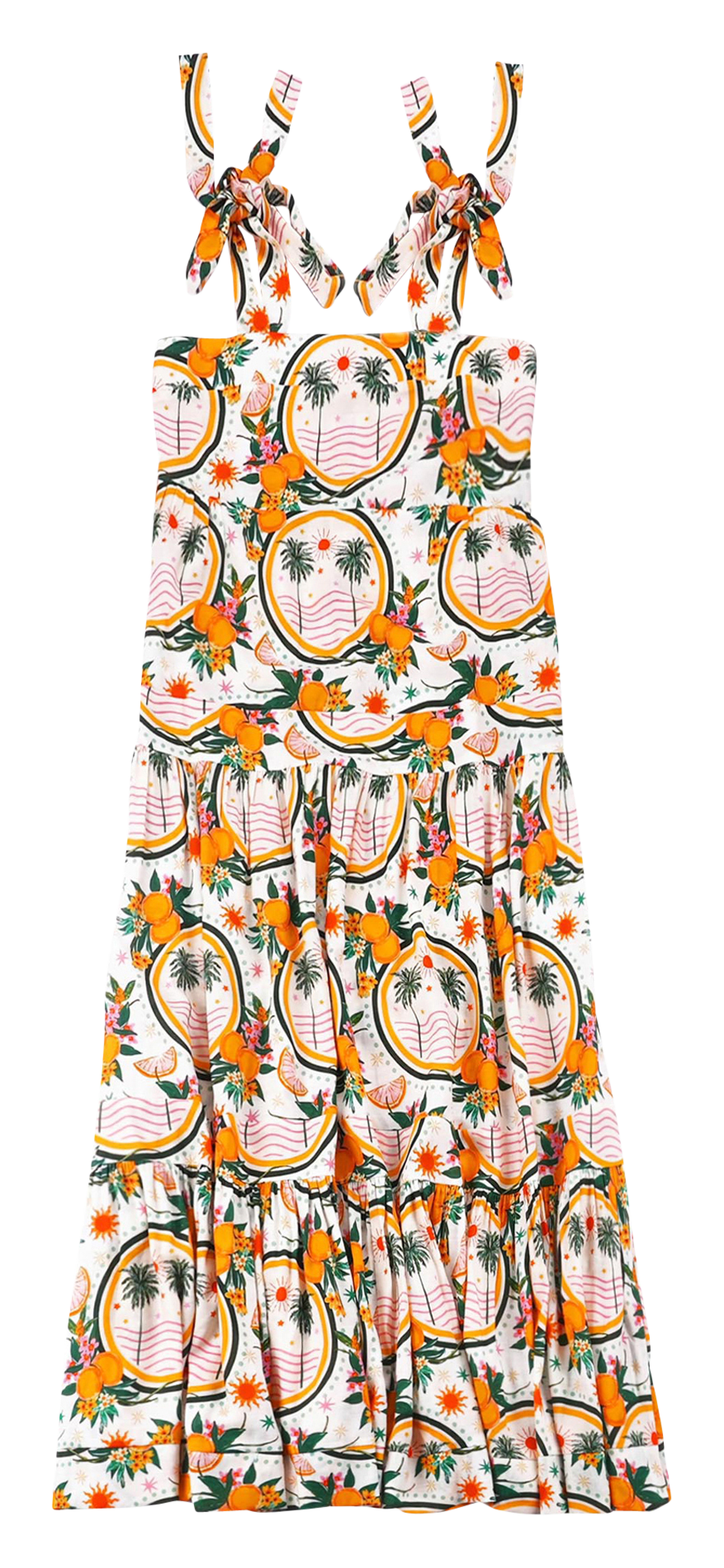 Square Neck Maxi Dress WILD Yellow