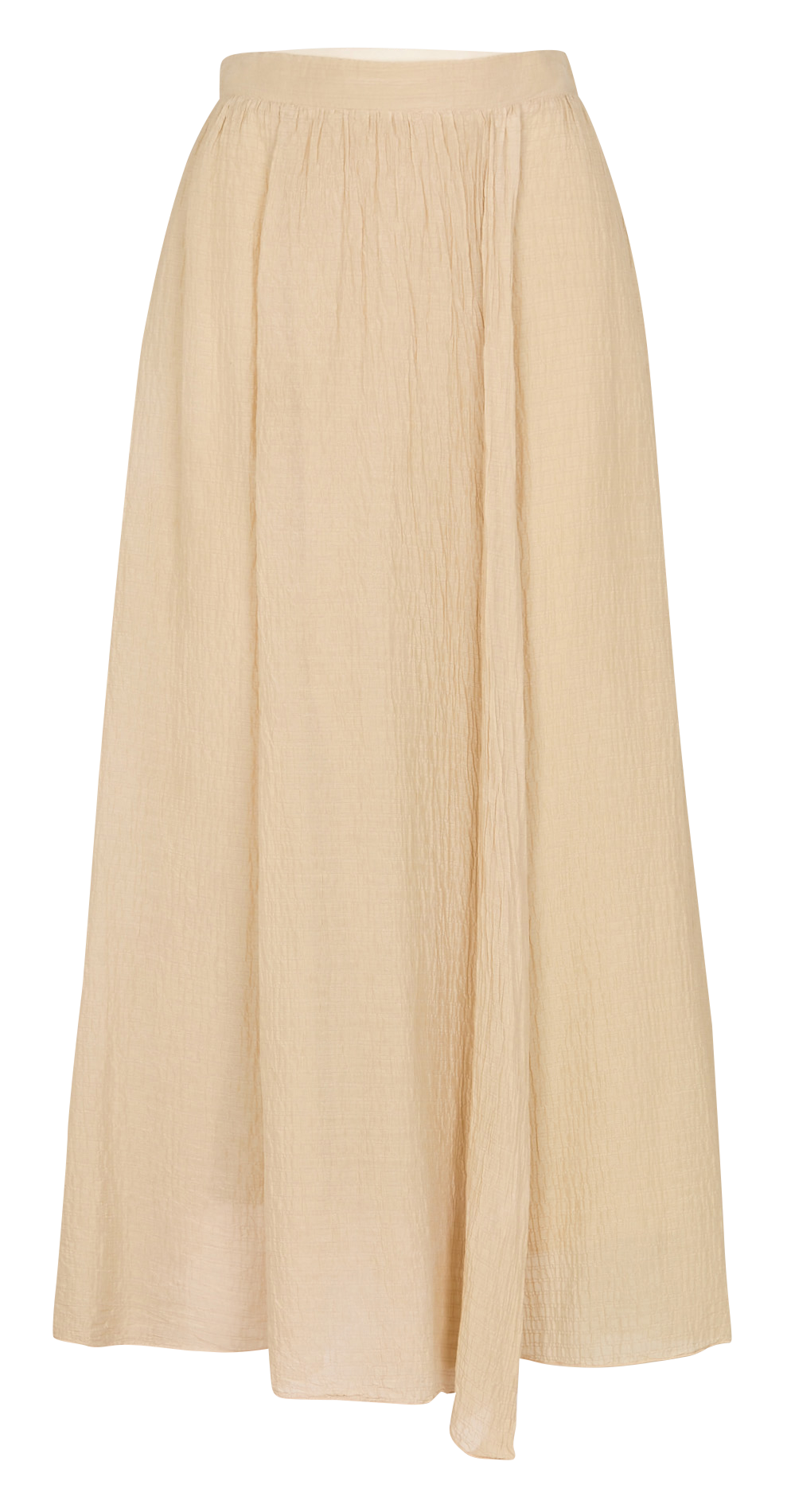 Lange, uitlopende rok | katoenblend POMANDERE Beige