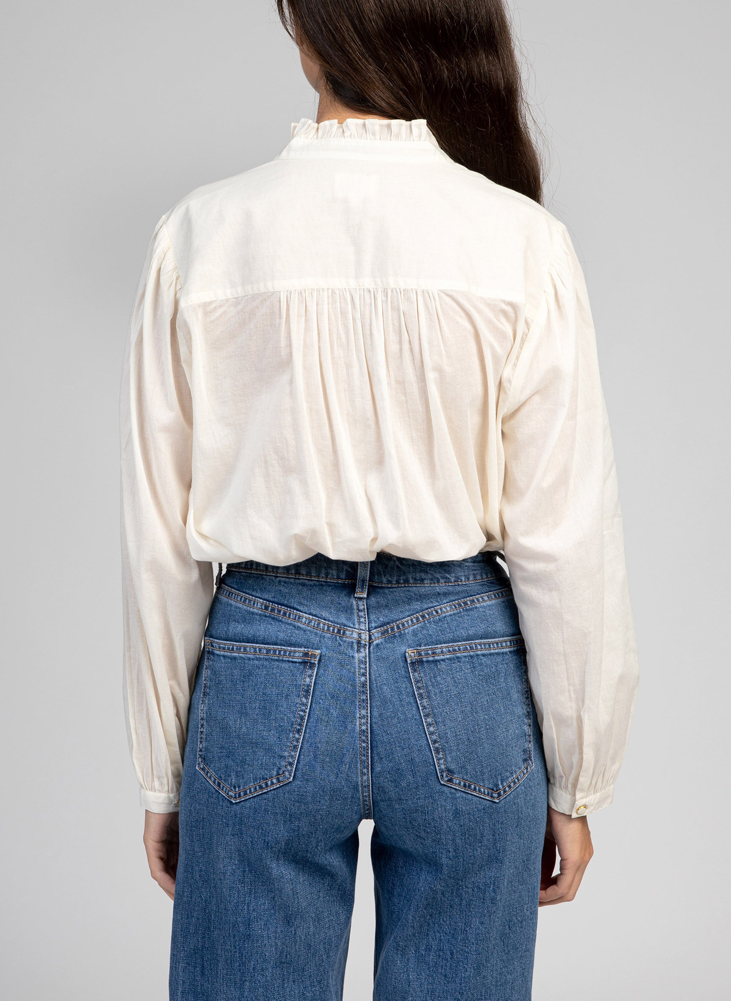 Colonel plain shirt AN'GE White