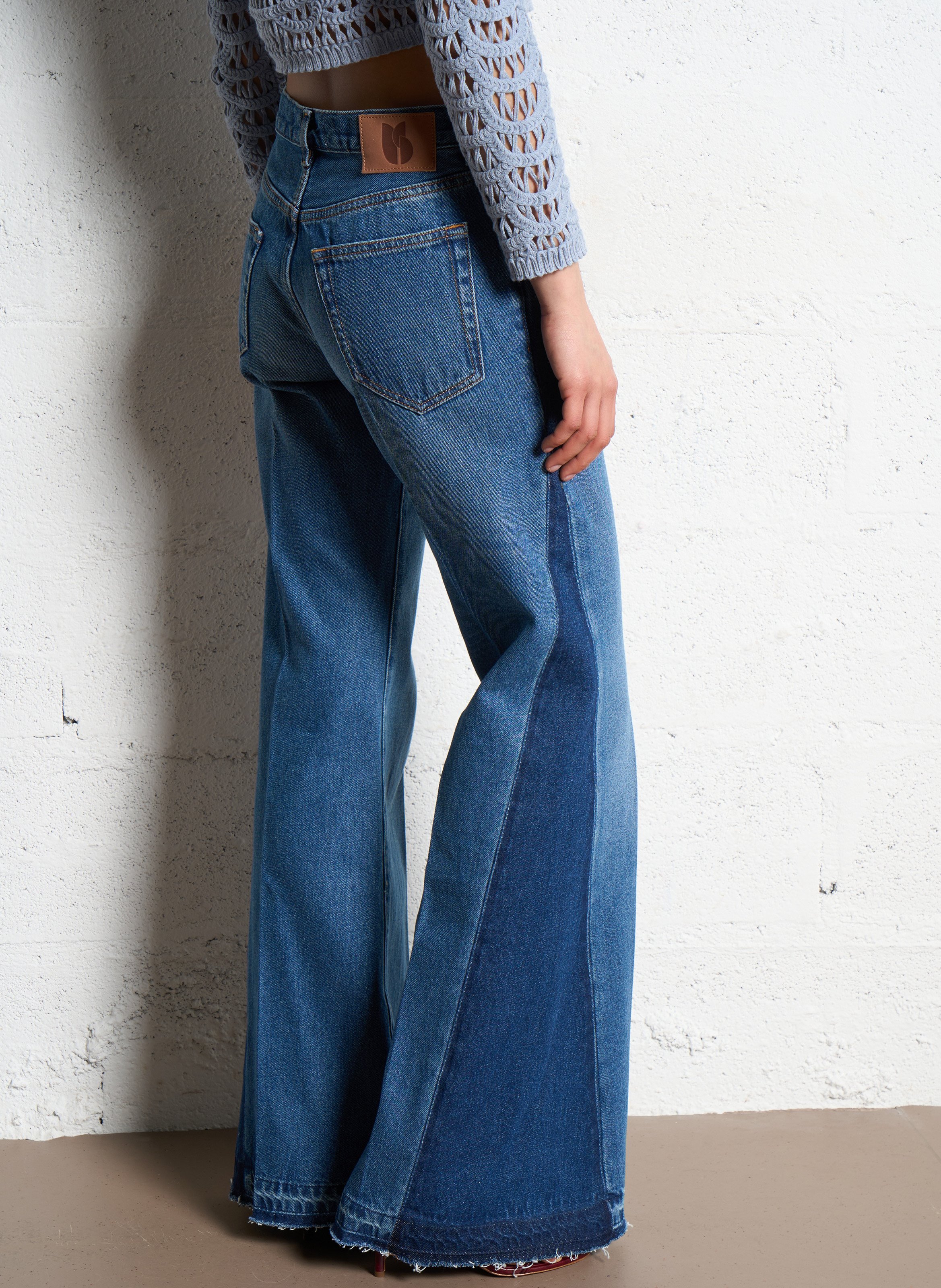 Jean flare à détails sur les côtés BA&SH Bleu