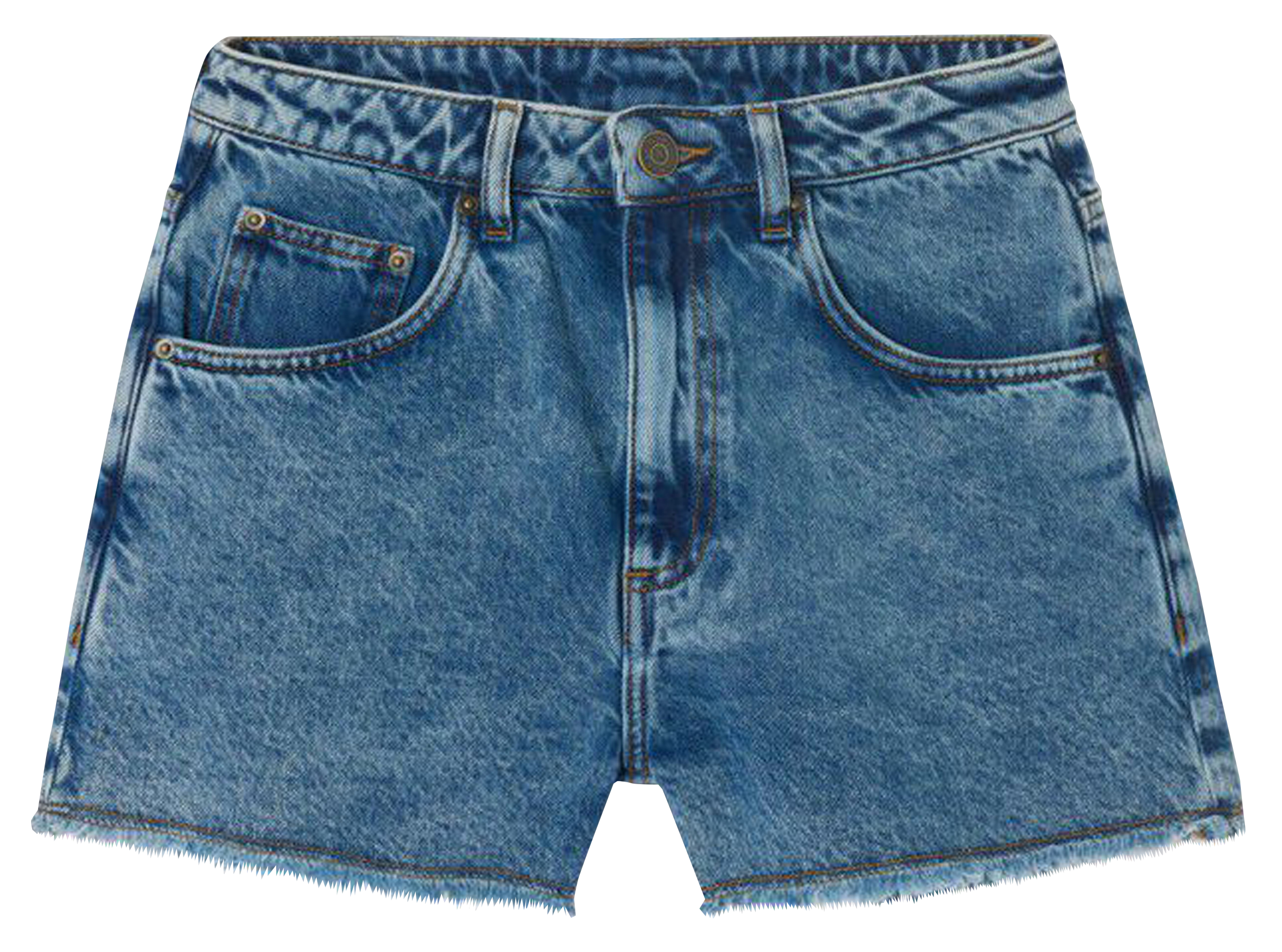 Short droit en coton mélangé AMERICAN VINTAGE Bleu