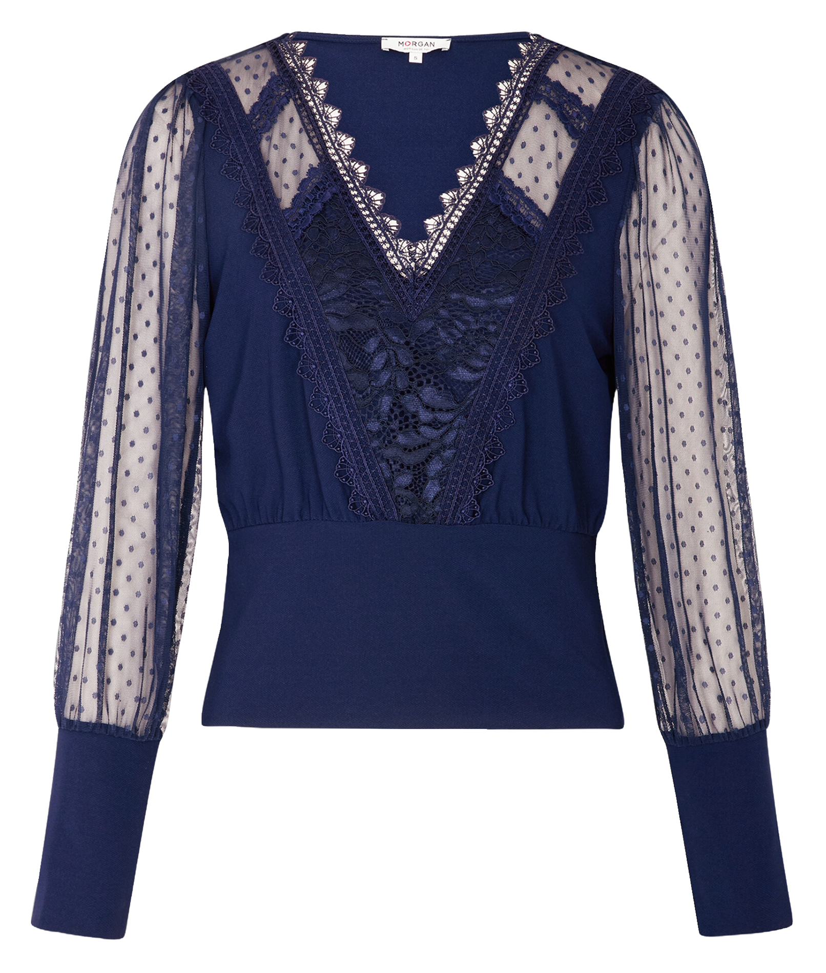 Lace top MORGAN Blue