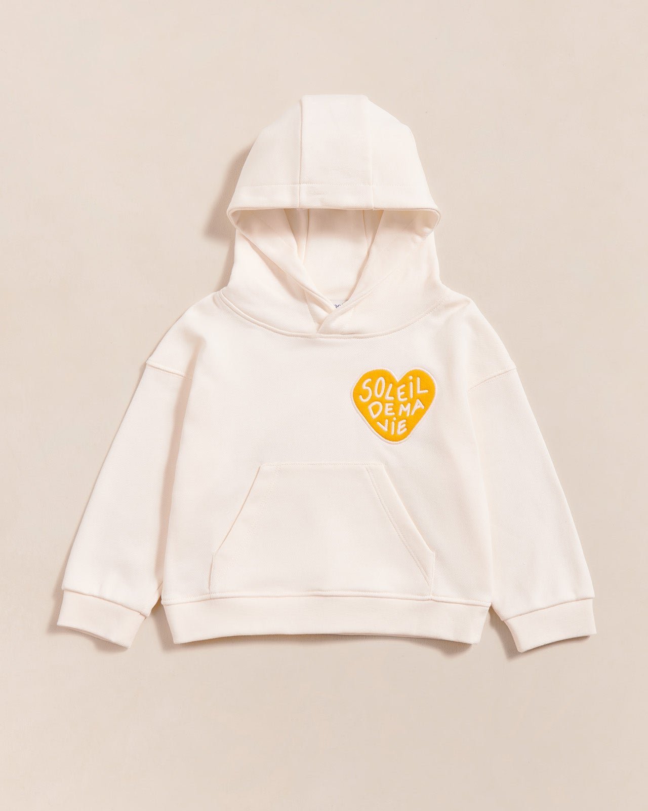 The sunshine of my life organic cotton hoodie EMOI EMOI White
