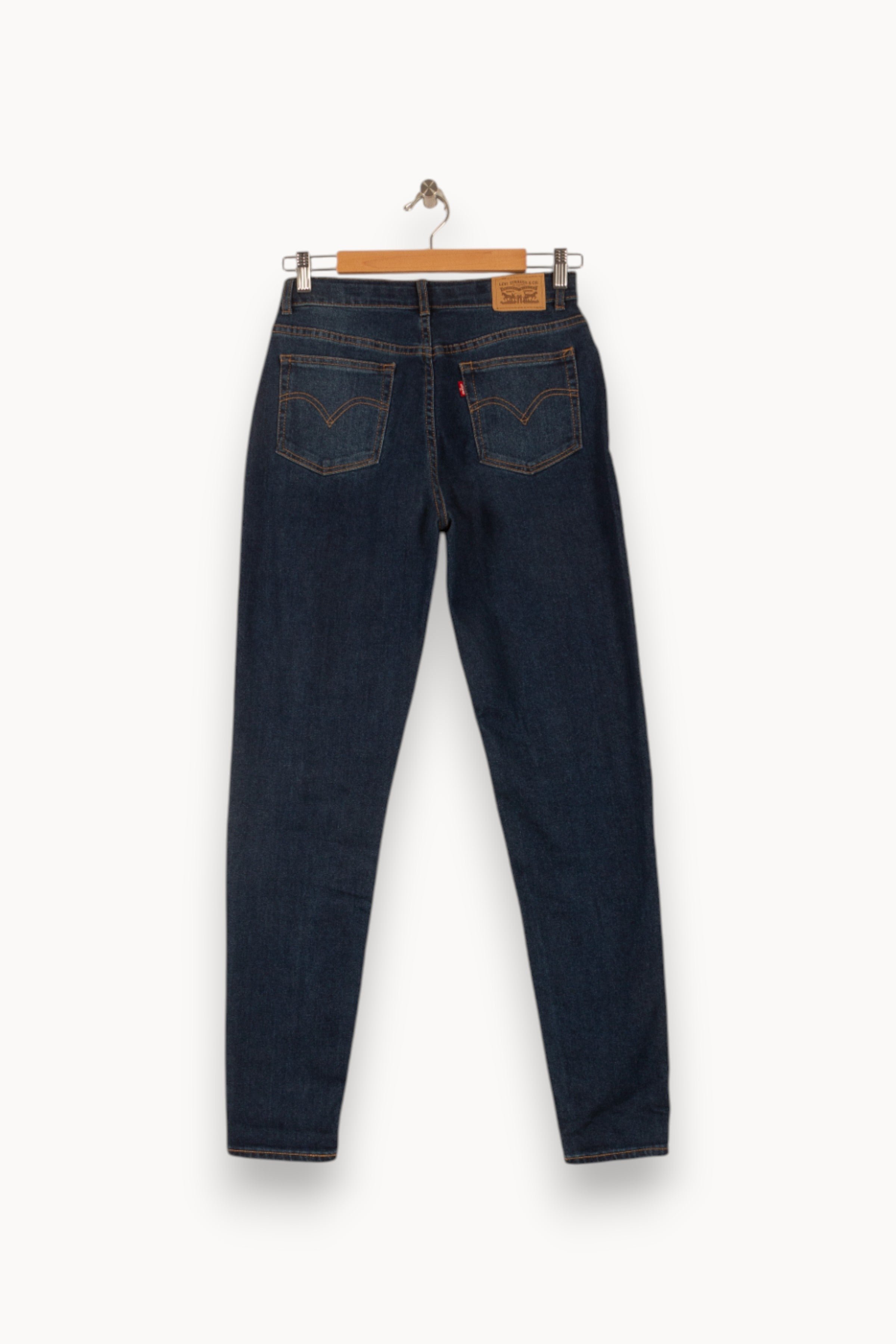 Cropped slim jeans with studs LEVI'S - Seconde main Blue