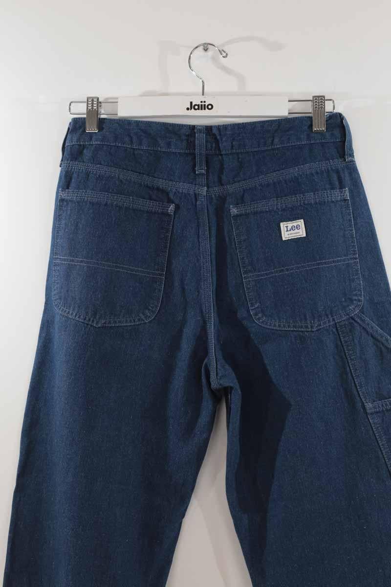 Wide leg cotton jeans LEE - Seconde Main Blue