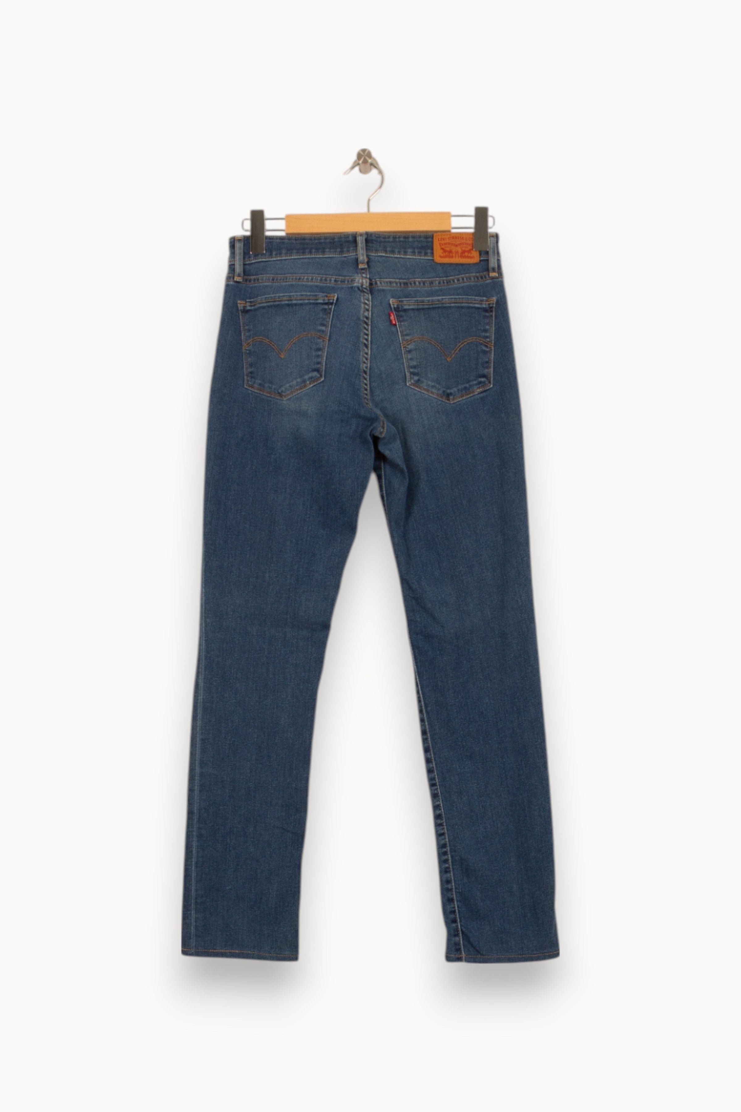 Cropped slim jeans with studs LEVI'S - Seconde main Blue