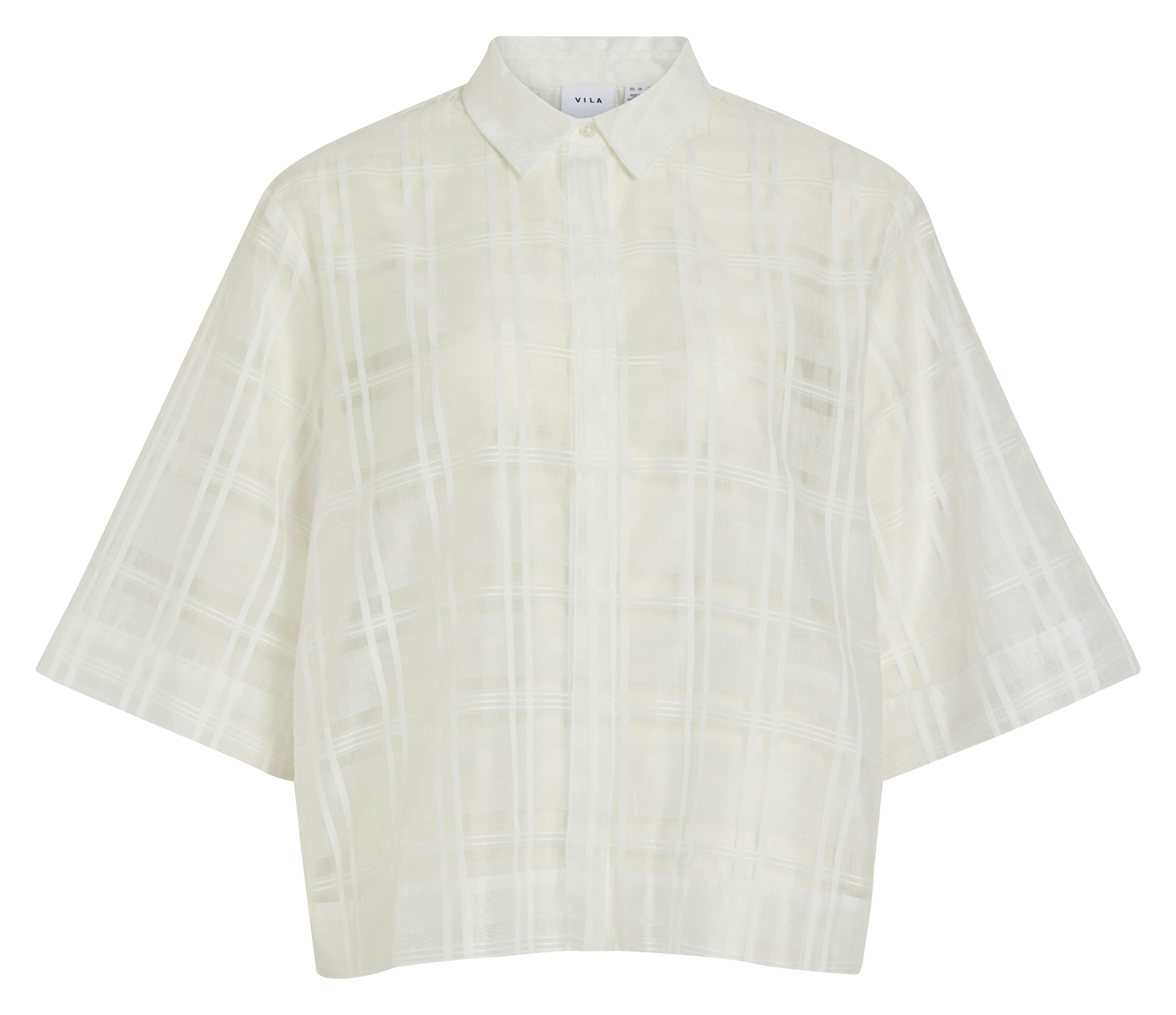 Chemise oversize à carreaux VILA Blanc