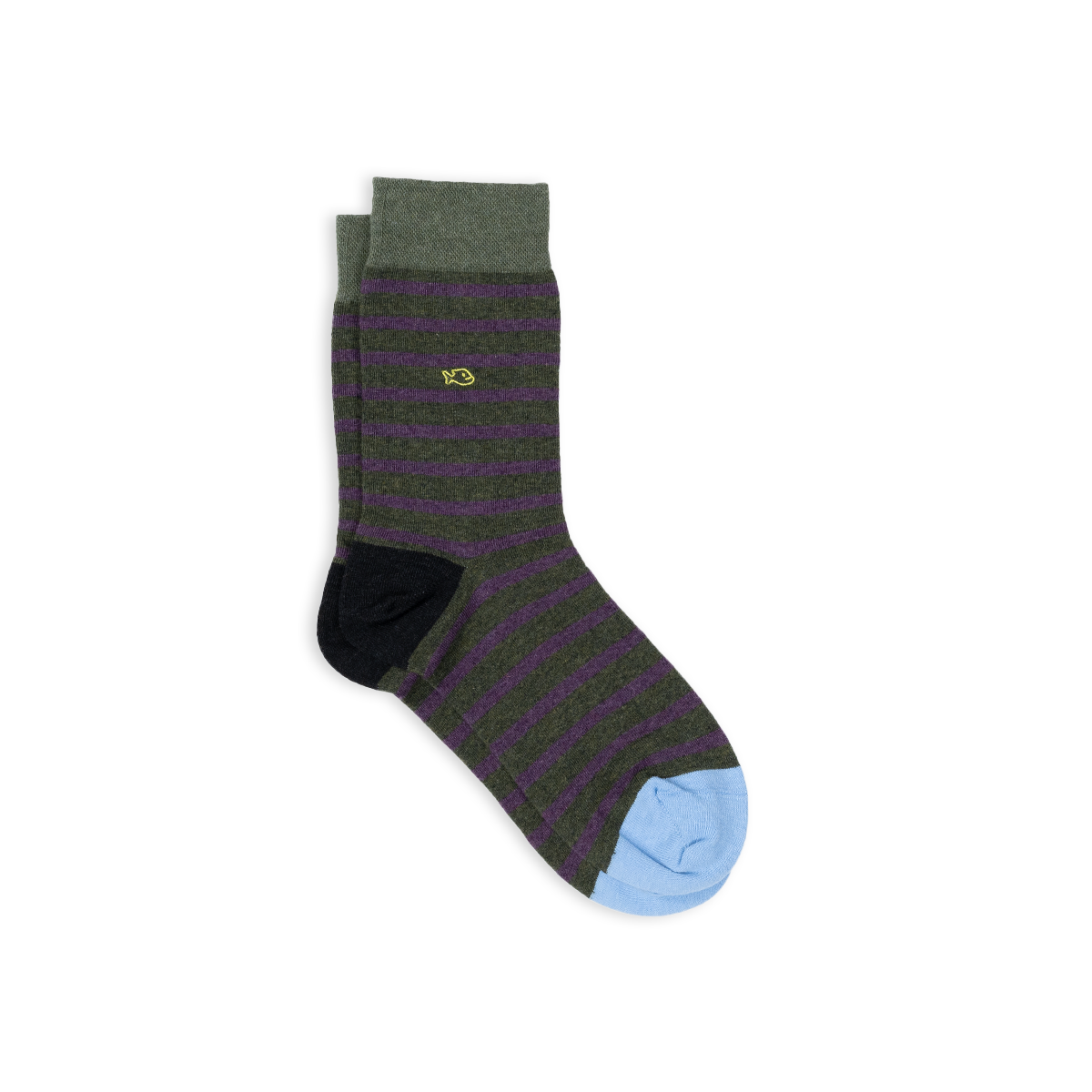 Combed cotton socks with wide stripes BILLYBELT