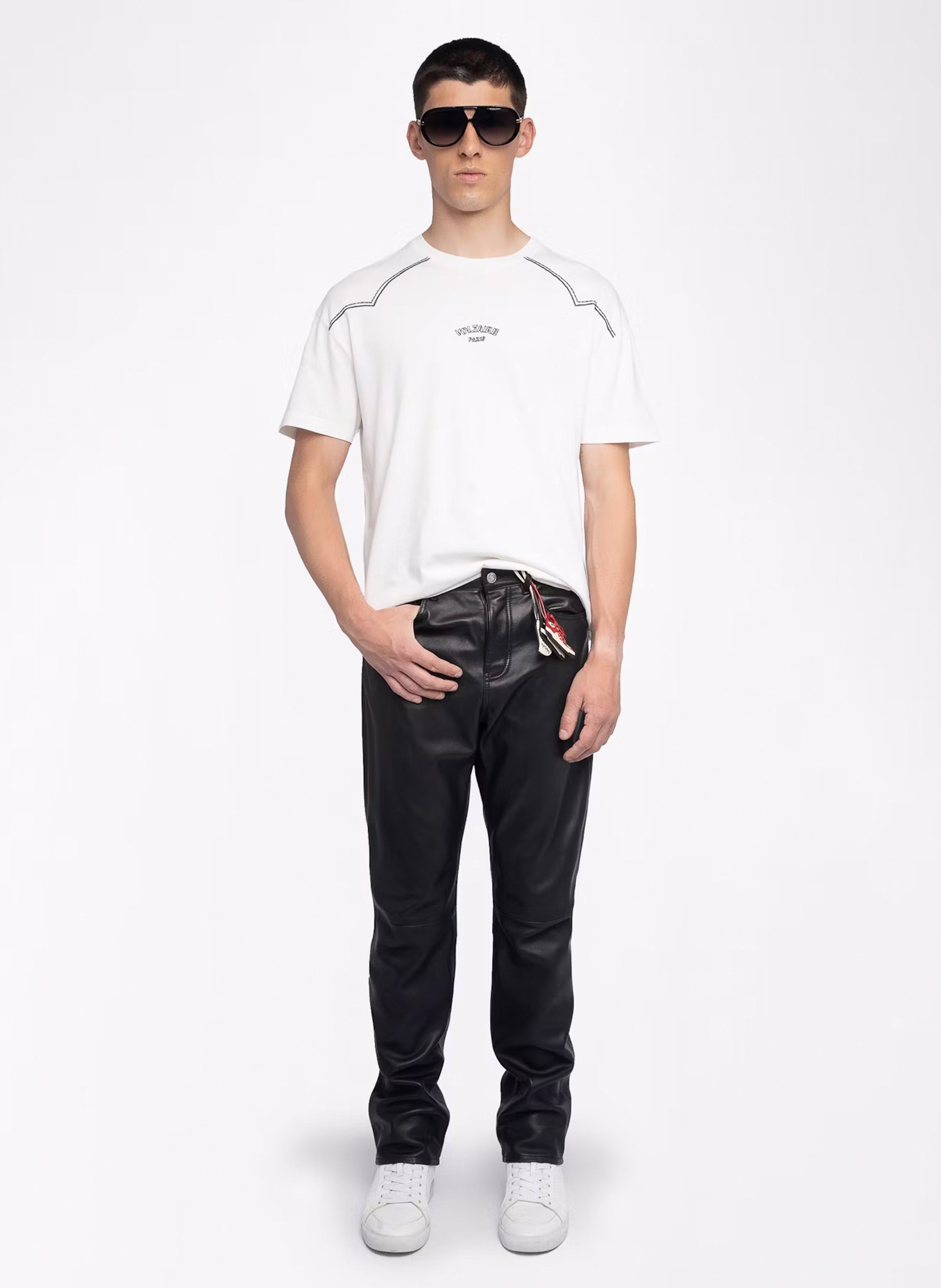 Tee-shirt oversize en coton sérigraphié ZADIG&amp;VOLTAIRE Blanc