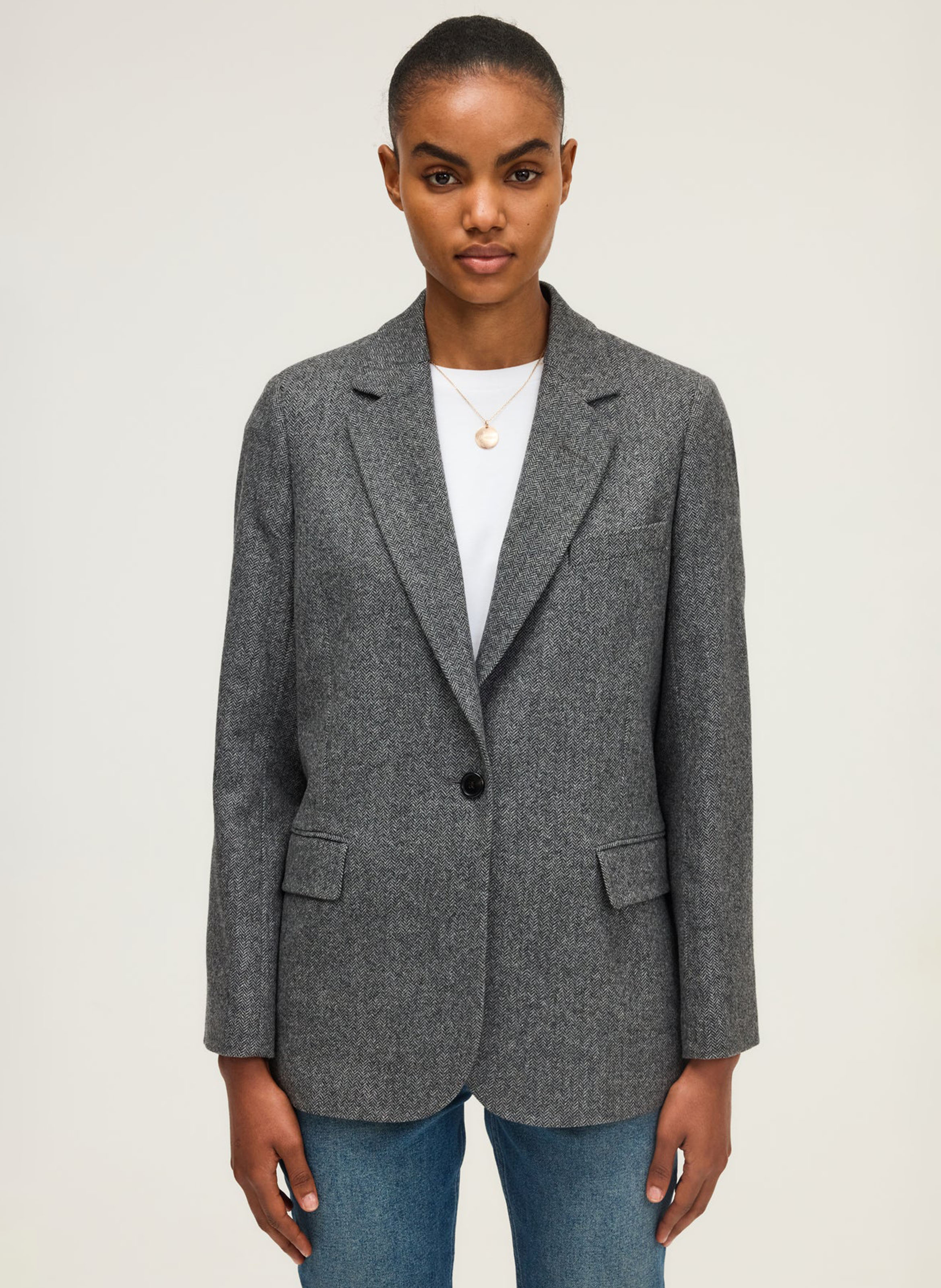 Wool-blend blazer PABLO Grey